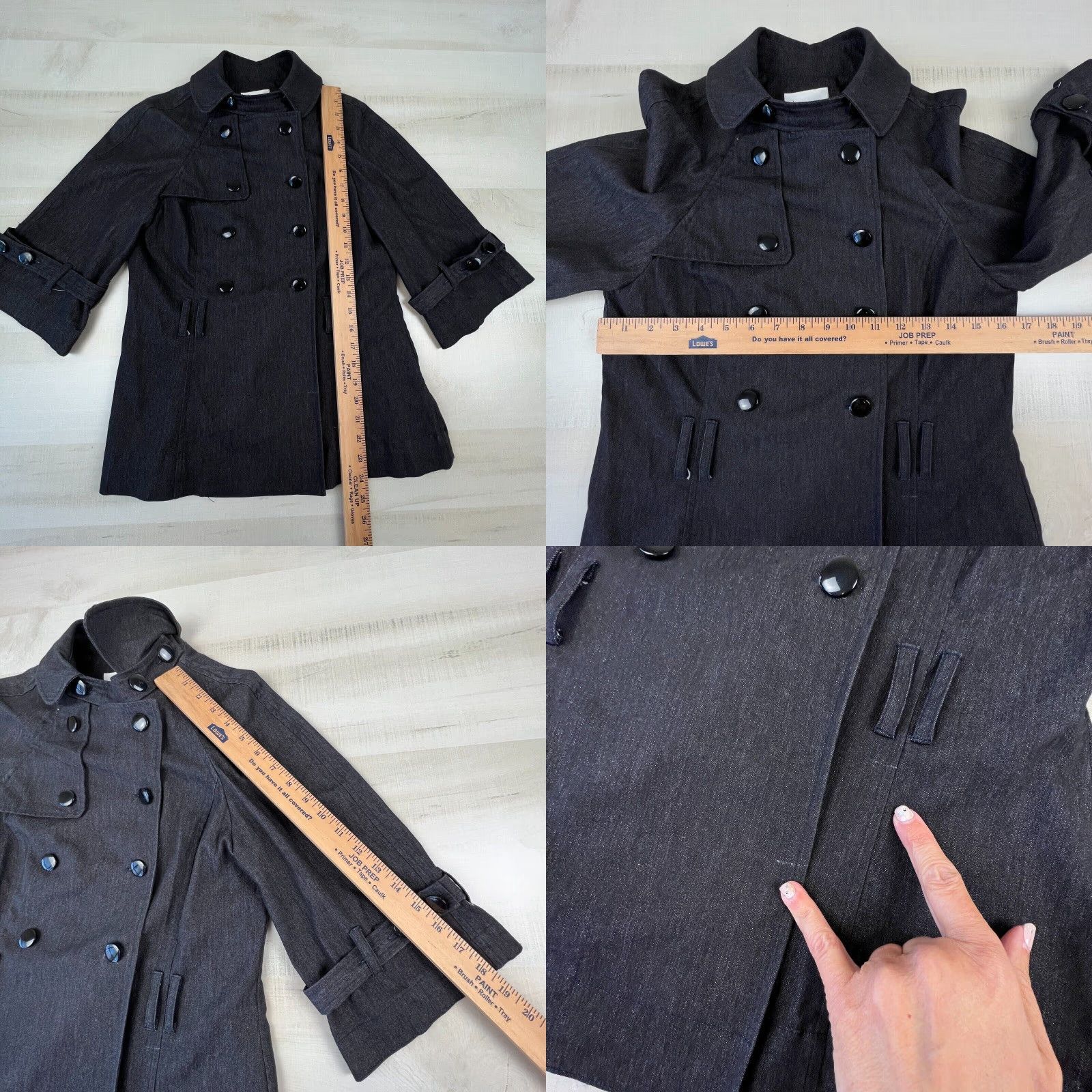 Vintage Walter Womens Shirt 4 Dark Gary Chambray Half Sleeves Button Up Top Size S / US 4 / IT 40 - 8 Thumbnail