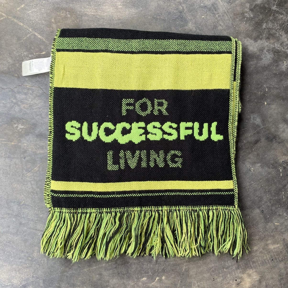 Diesel Diesel Logo Scarf in Black & Neon Green Size ONE SIZE - 21 Thumbnail