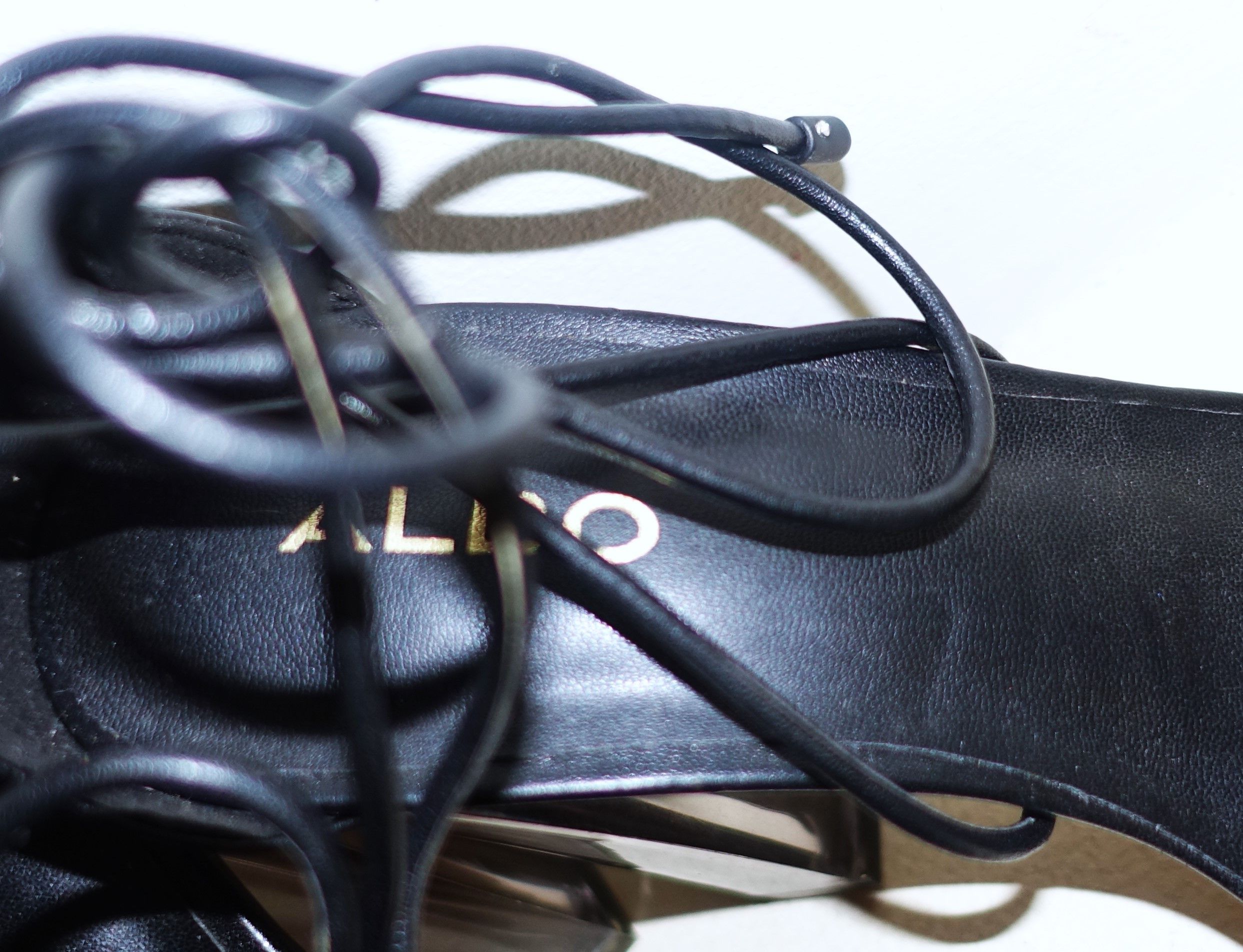 Aldo Aldo Onardonia Black strappy sandal Acrylic Heel 6 Size US 6 / IT 36 - 5 Thumbnail
