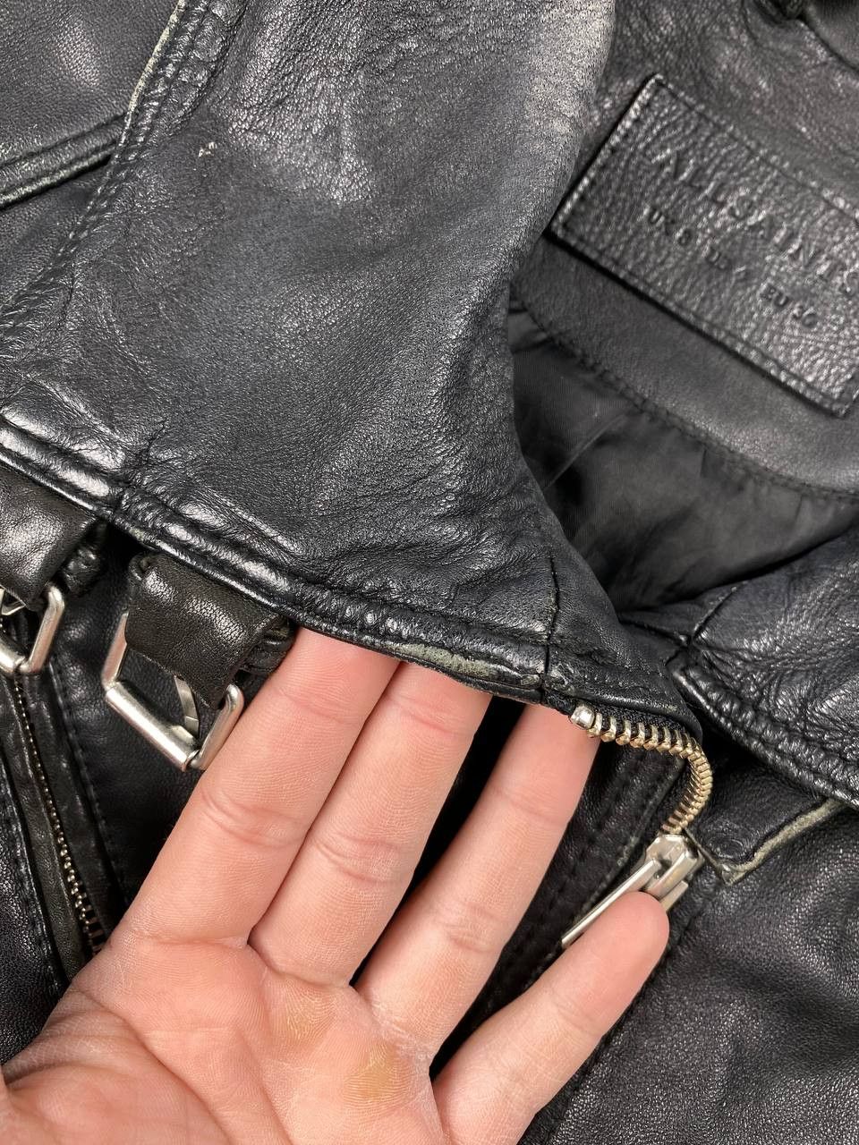 Allsaints AllSaints Belvedere Biker Leather Jacket Size XS / US 0-2 / IT 36-38 - 5 Thumbnail