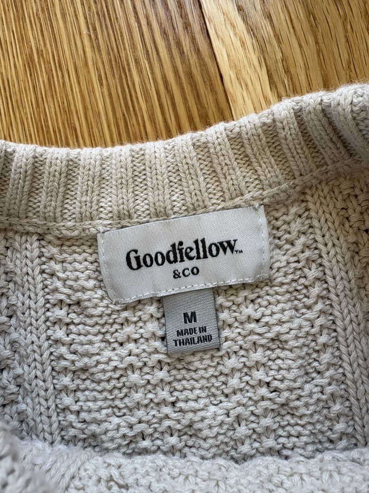 Other Goodfellow & Co White Retro Cable Knit Pullover Sweater M Size M / US 6-8 / IT 42-44 - 4 Thumbnail