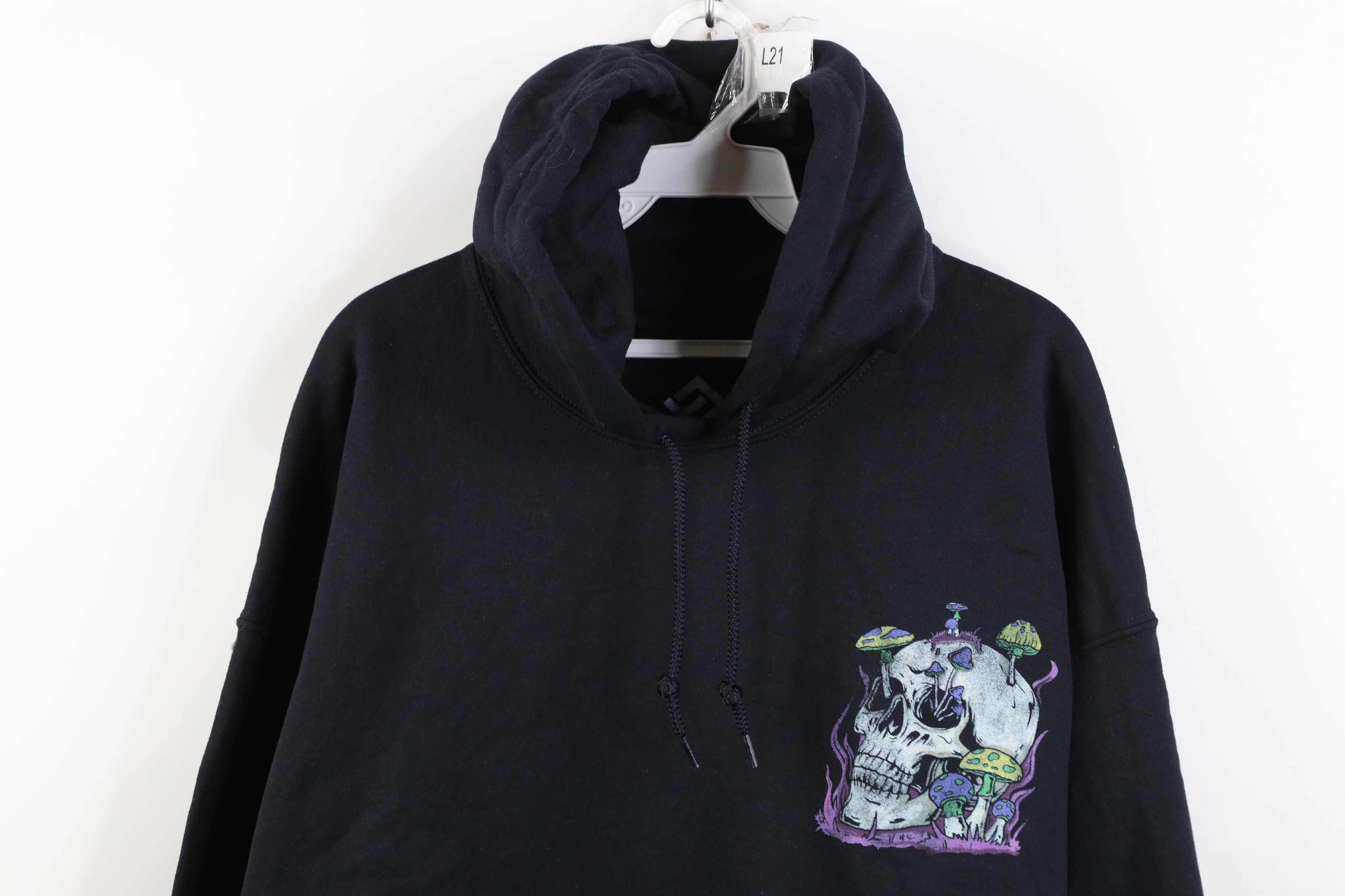 Vintage Vintage Y2K Streetwear Mushroom Skeleton Fire Flames Hoodie Size US XL / EU 56 / 4 - 2 Thumbnail