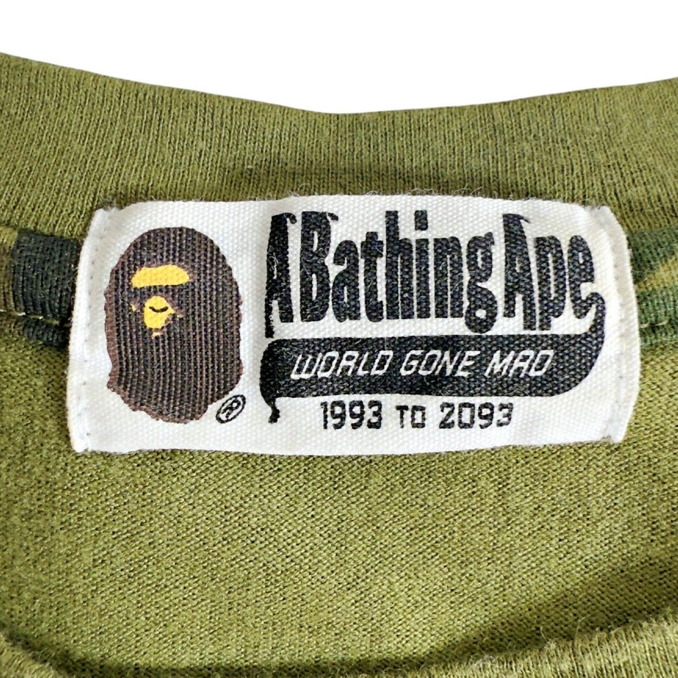Bape A Bathing Ape BAPE 1st Camo Green Shark Funthera Teeth Shirt Size ONE SIZE - 4 Thumbnail