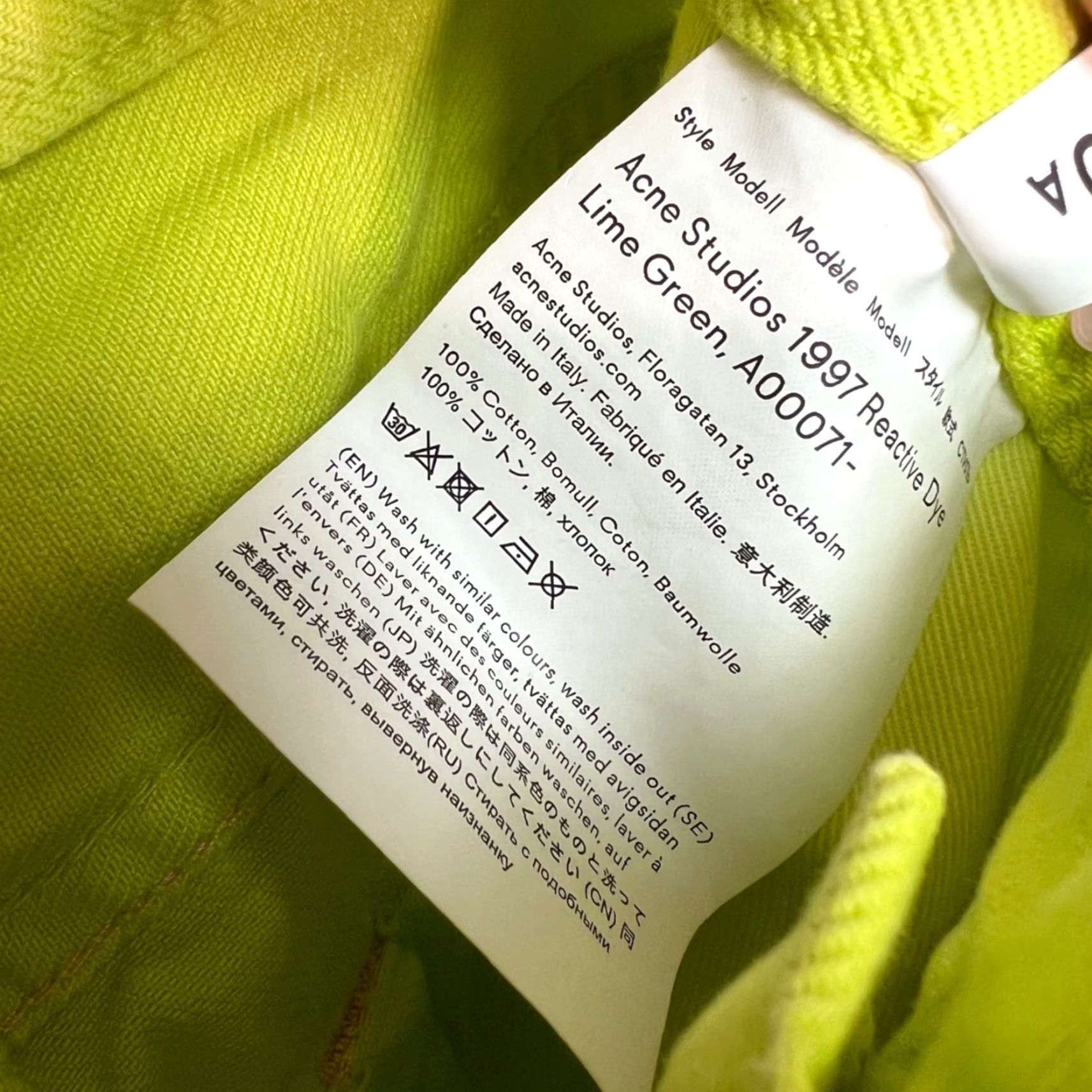 Acne Studios Acne Studios Jeans 1997 Reactive Dye Lime Green High-Waist Womens 24 Straight 5-Pocket Denim Cotton Vintage? No Size 42" / US 20 - 5 Thumbnail