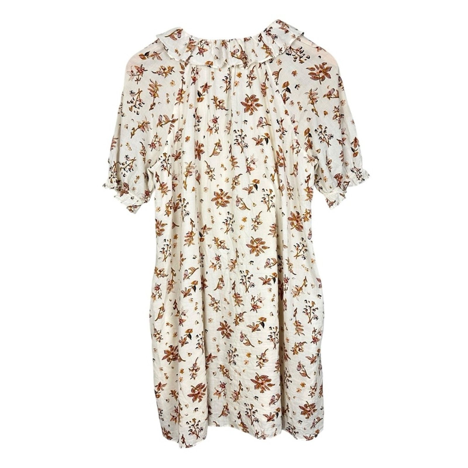 Madewell Madewell Ruffle Button Front Trapeze Dress Floral Reef Small Size S / US 4 / IT 40 - 11 Thumbnail