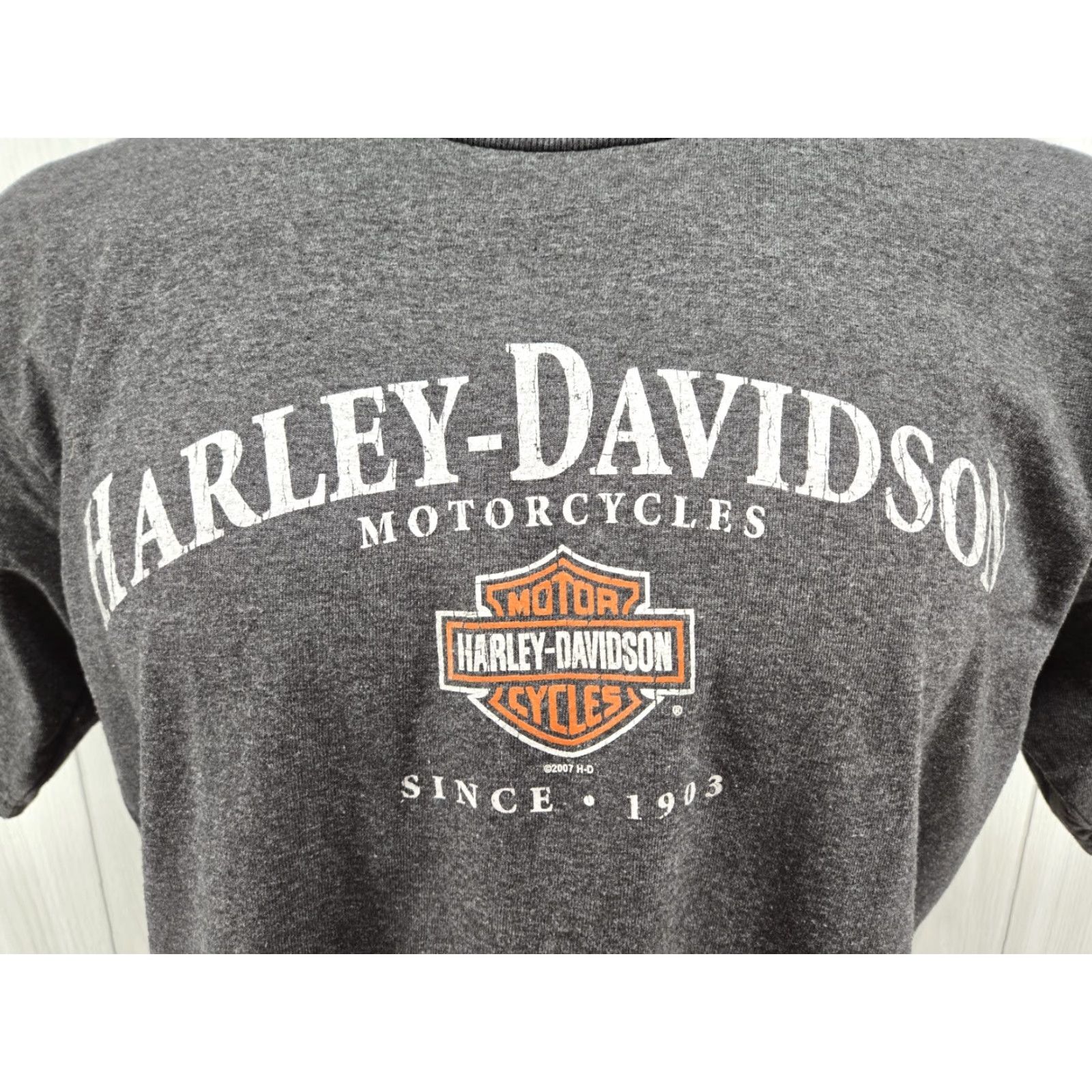 Harley Davidson Harley-Davidson T-Shirt Men's L Gray Crew Neck Short Sleeve Regular Fit Ontario Canada Size US L / EU 52-54 / 3 - 4 Thumbnail