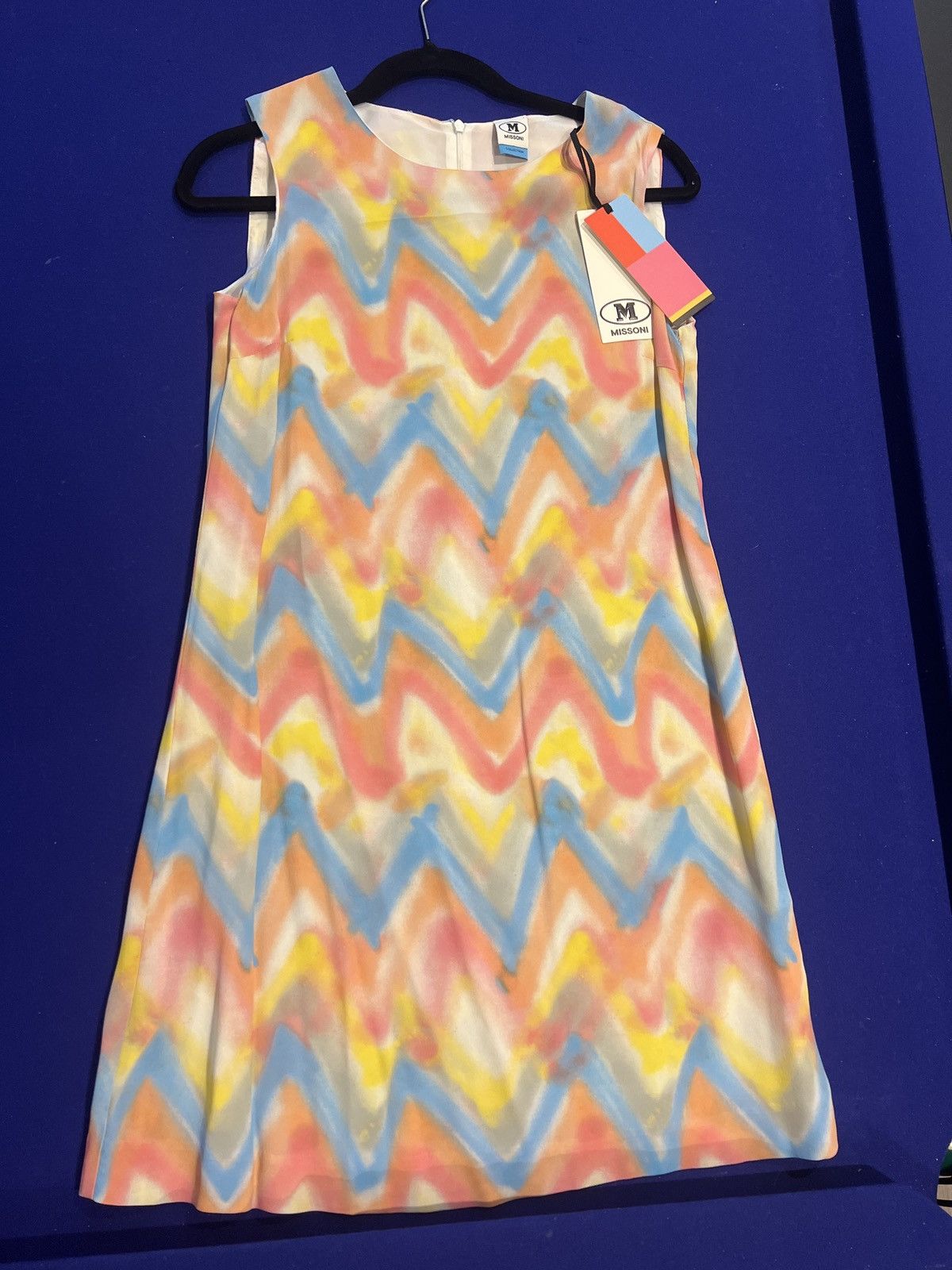 Missoni Missoni chevron zig zag pastel sleeveless shift dress Size S / US 4 / IT 40 - 1 Thumbnail