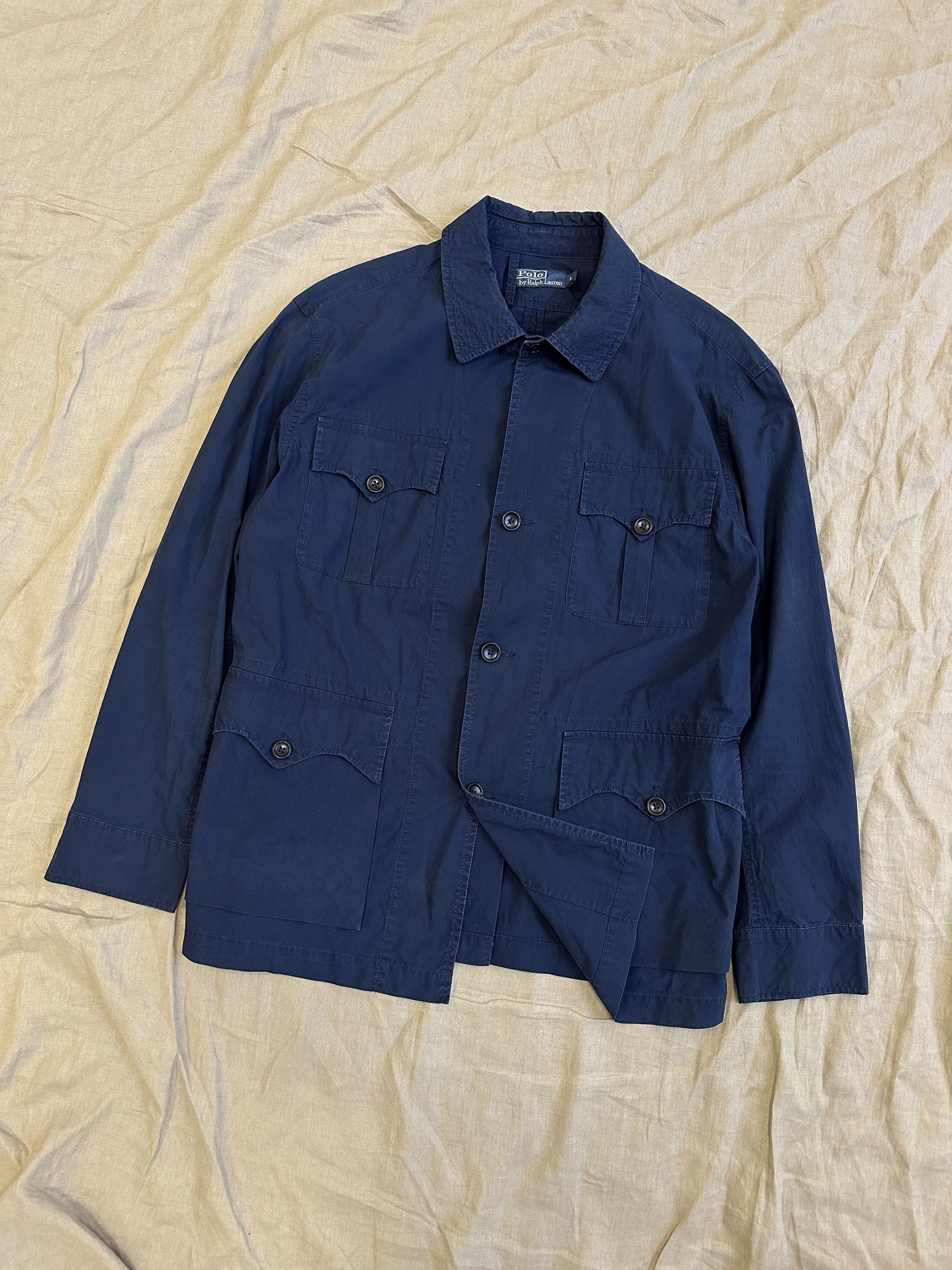 image of Heritage x Military Polo Ralph Laurent Vintage Military Sport Coat Jacket 5948Ac in Navy Blue (Size