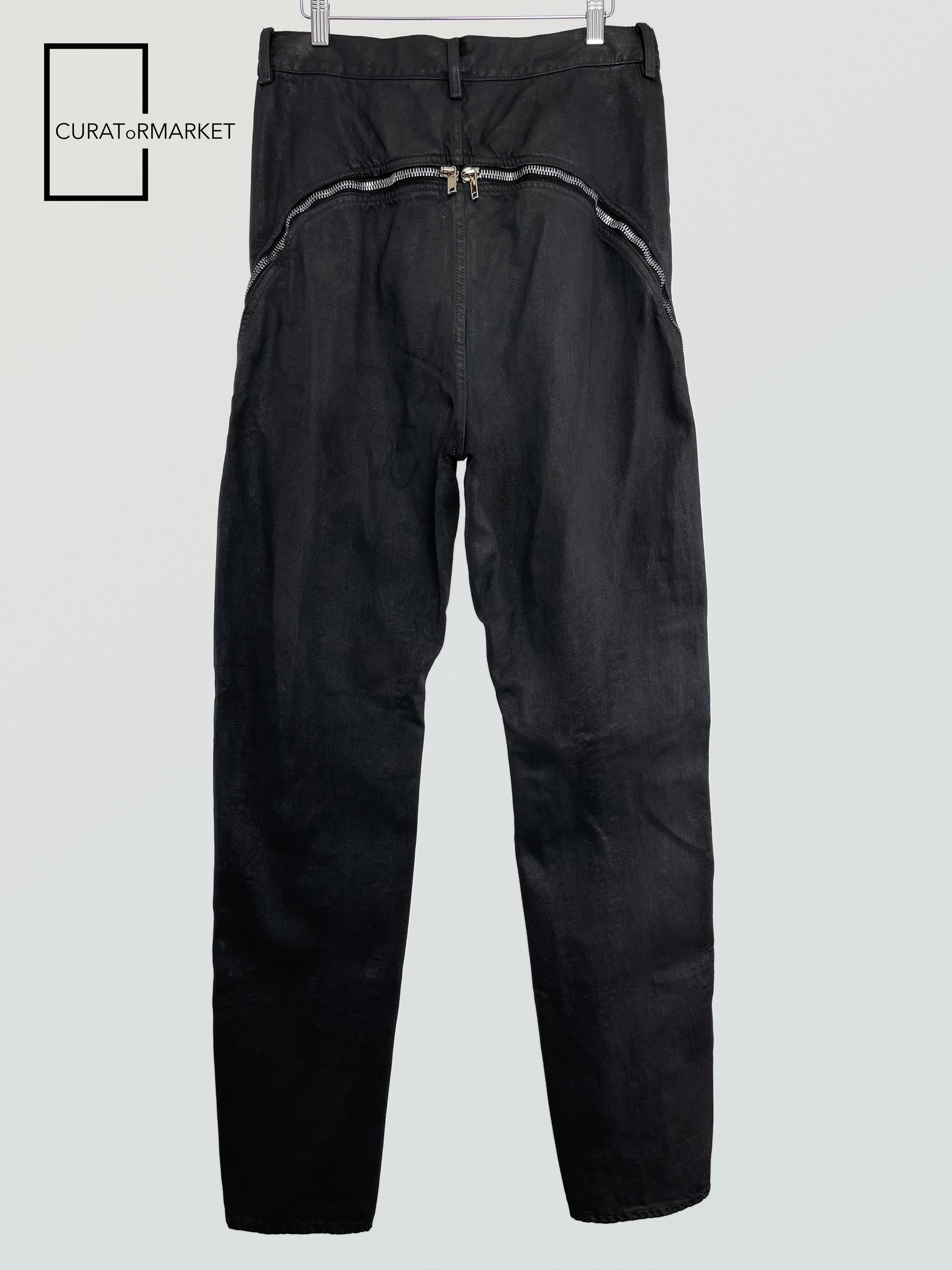 Rick Owens Runway Waxed Bolan Banana Denim Zipper Seam Jeans SS24 Lido Size US 32 / EU 48 - 6 Thumbnail