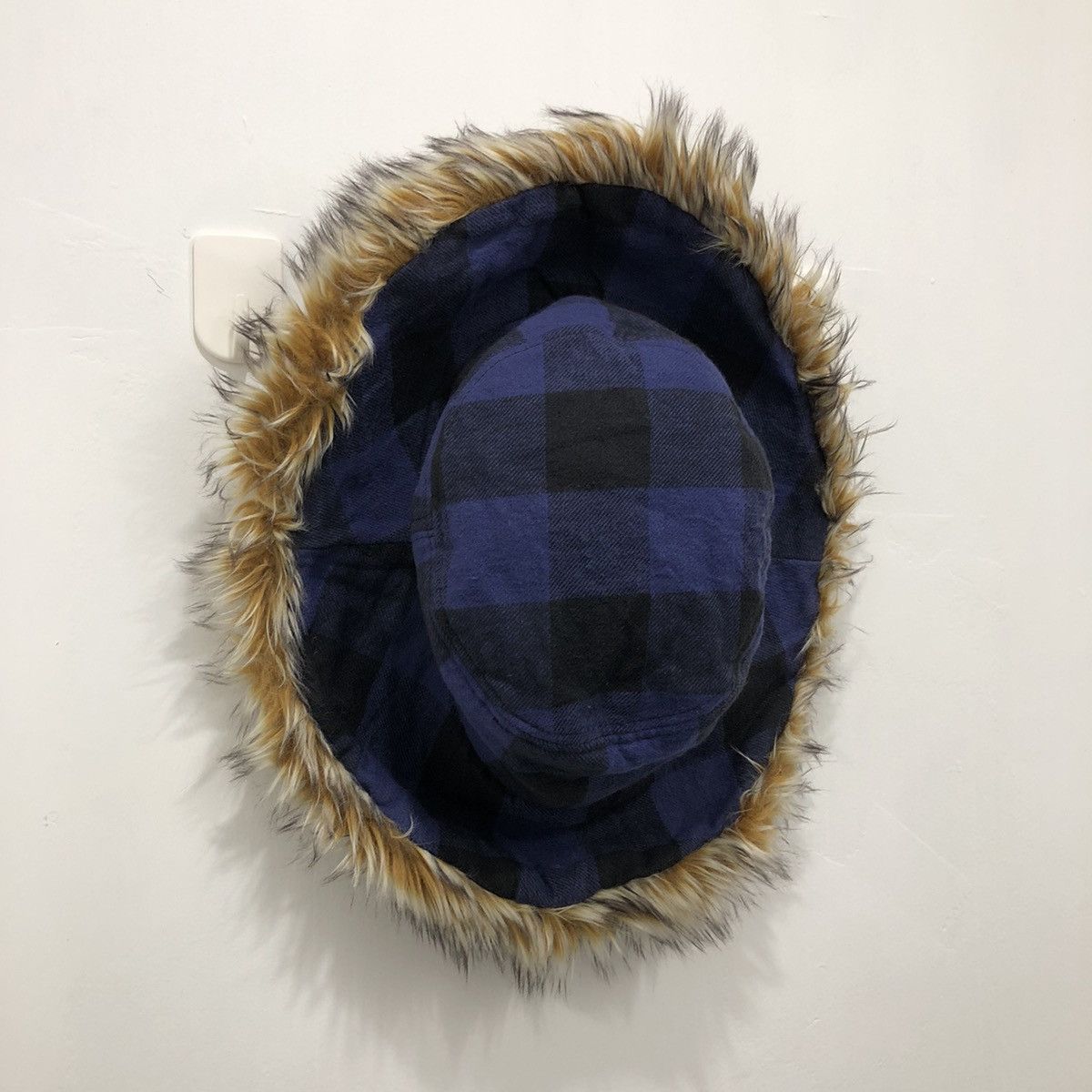 Vintage Japanese Asian Hat Fur Fuzzy Flannel Winter Wind Cold Style Size ONE SIZE - 7 Thumbnail