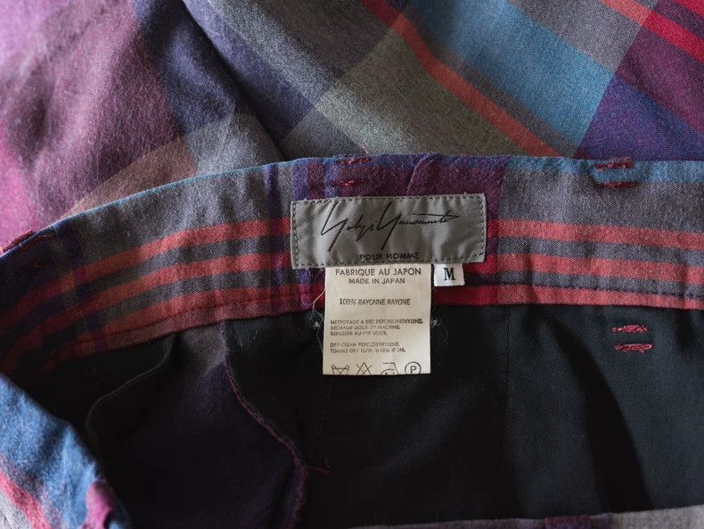 Yohji Yamamoto Yohji Yamamoto size m 96SS floral and junior plaid rayon s Size US 28 / EU 44 - 8 Thumbnail