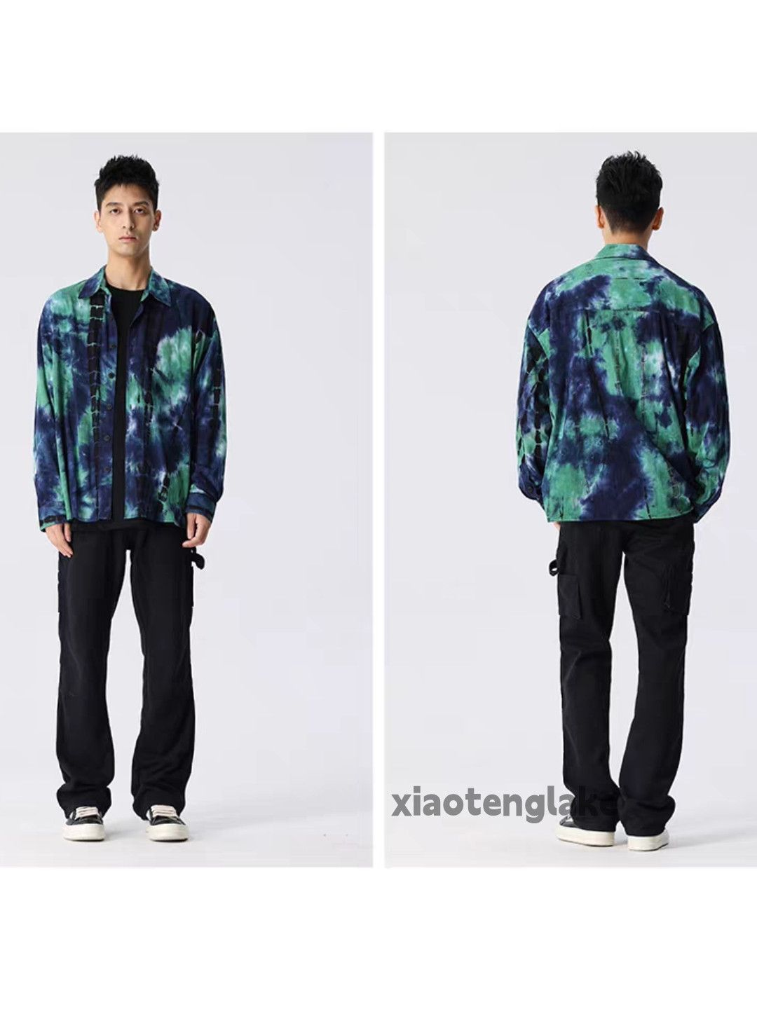 Vintage Unisex outdoor utility tie dye pattern festival party shirt Size US M / EU 48-50 / 2 - 2 Thumbnail