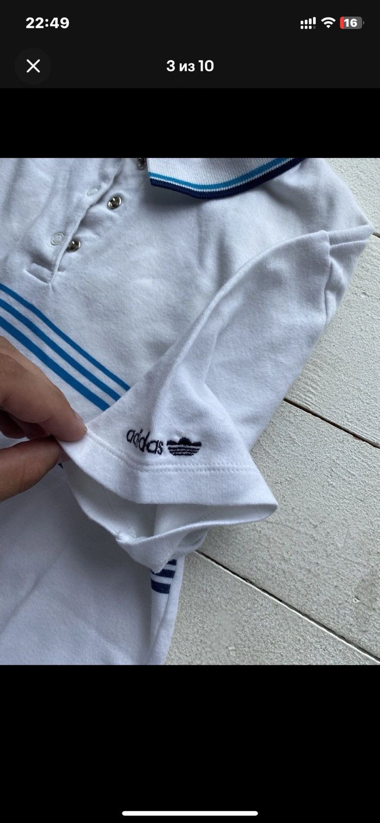 Adidas 🔥80s Adidas Abstract Golf White Polos rare m mens Size US M / EU 48-50 / 2 - 3 Thumbnail