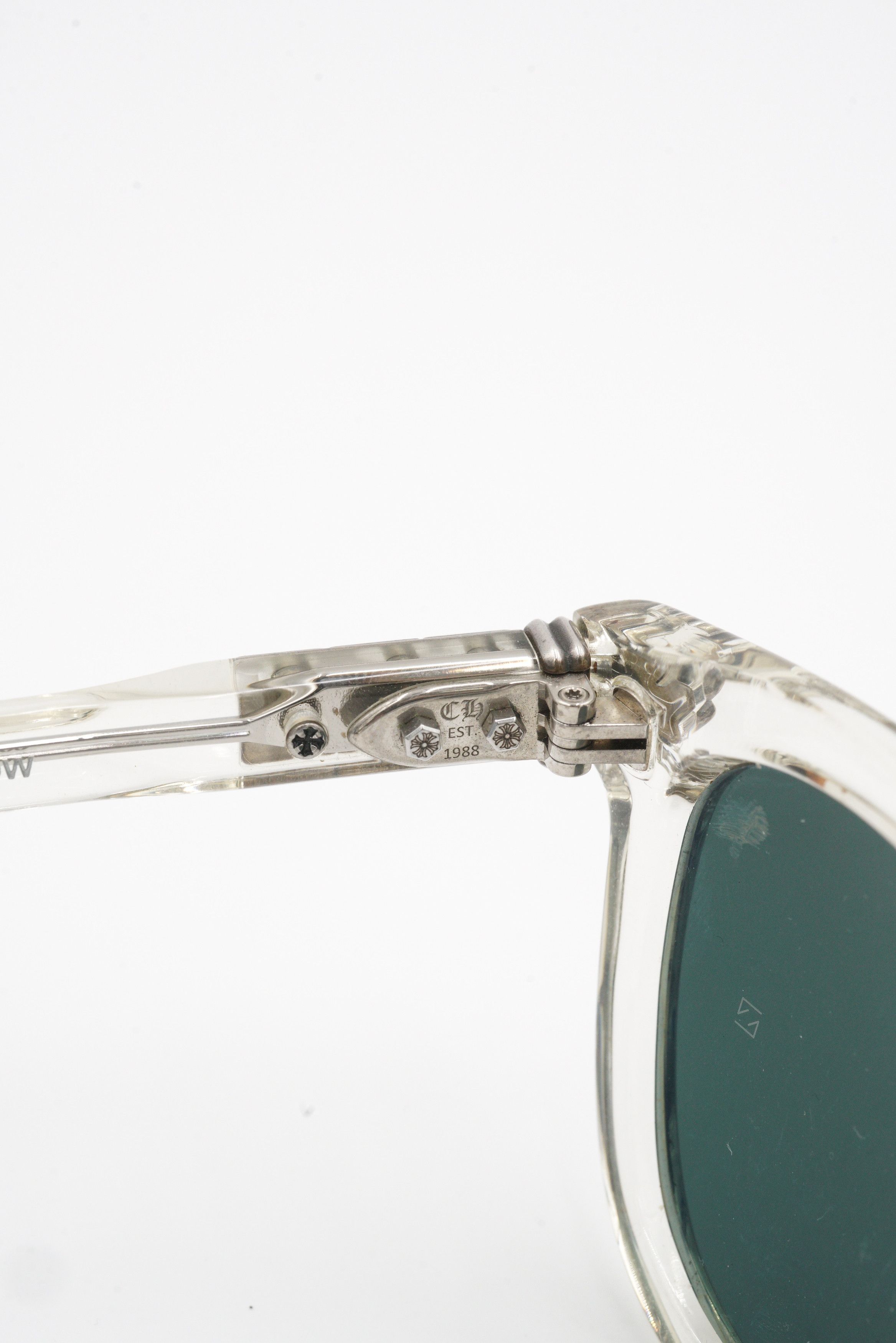 Chrome Hearts Chrome Hearts Smoke Show Sunglasses Crystal Dark Green Size ONE SIZE - 8 Thumbnail