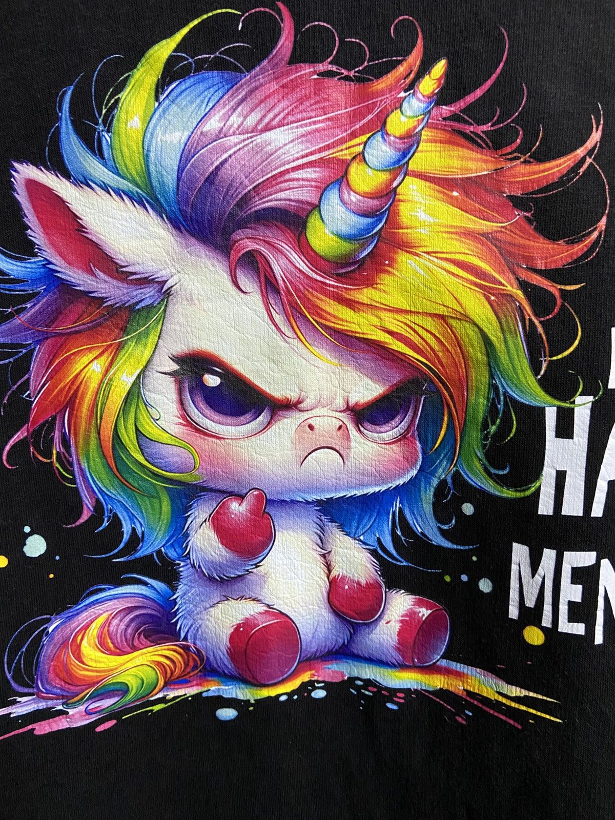 Russell Athletic Russell Black Hoodie – Unicorn “Ich Hasse Menschen” Graphic Size US M / EU 48-50 / 2 - 7 Thumbnail