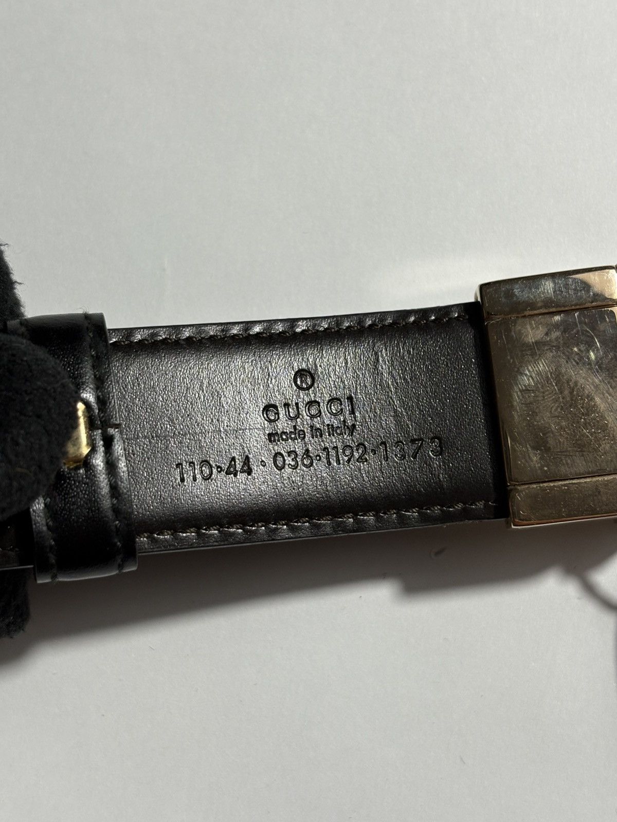 Gucci VINTAGE GUCCI-TOM FORD BLOCK G BLACK LEATHER BELT Size 42 - 4 Thumbnail