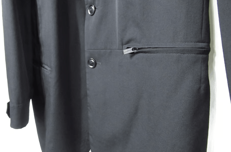 Yohji Yamamoto Yohji Yamamoto Pour Homme - Zipper Tailored Jacket Size US M / EU 48-50 / 2 - 8 Thumbnail