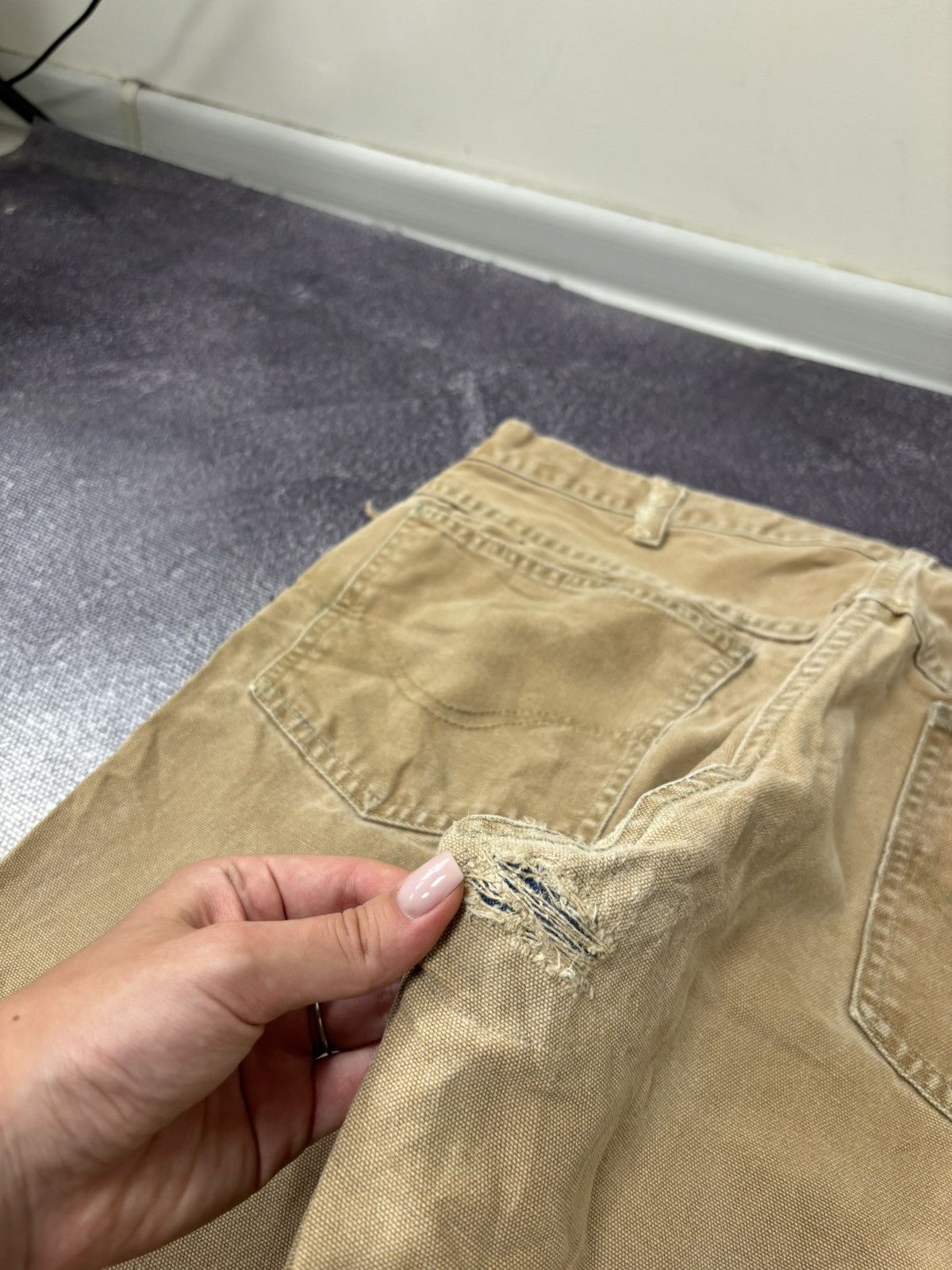 Carhartt Vintage 90s Carhartt USA Made Carpenter Work Baggy Pants Size US 38 / EU 54 - 6 Thumbnail