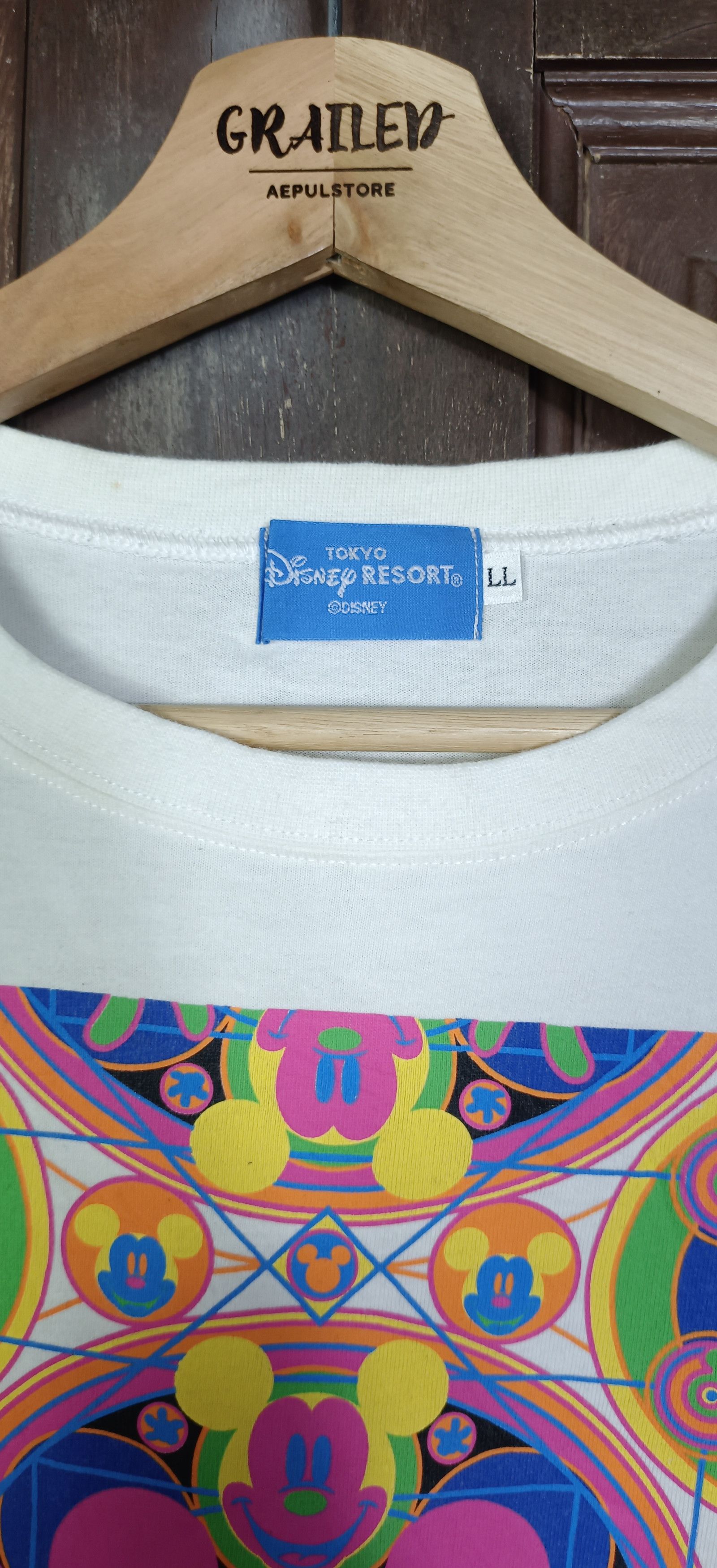 Disney × Japanese Brand × Mickey Mouse Mickey Mouse Tokyo Disney Resort Short Sleeve T Shirt Size US L / EU 52-54 / 3 - 4 Thumbnail