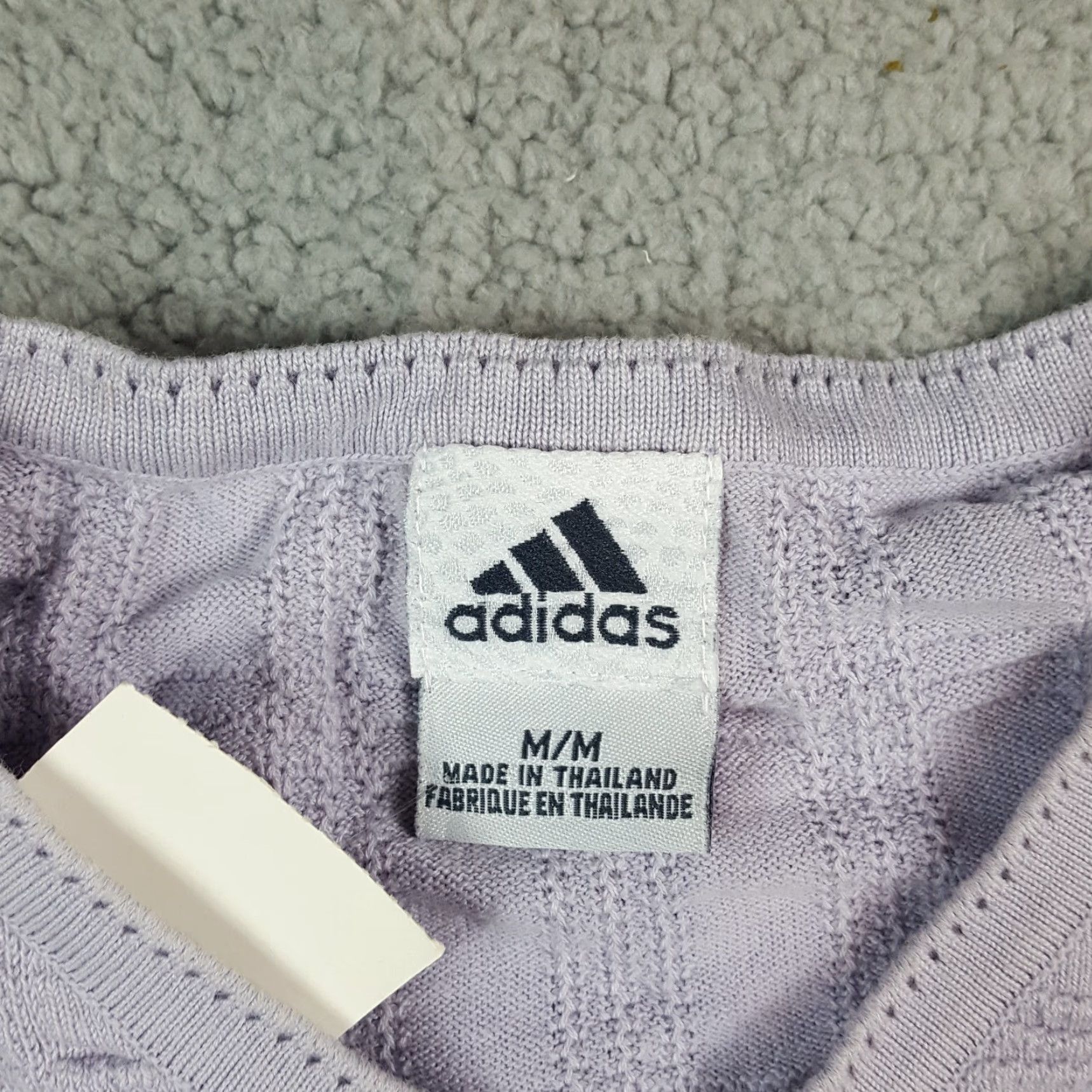 Adidas Vintage Adidas Women's Sweater Vest 90s Check Pattern Purple Sleeveless Knit Pullover M Size M / US 6-8 / IT 42-44 - 4 Thumbnail