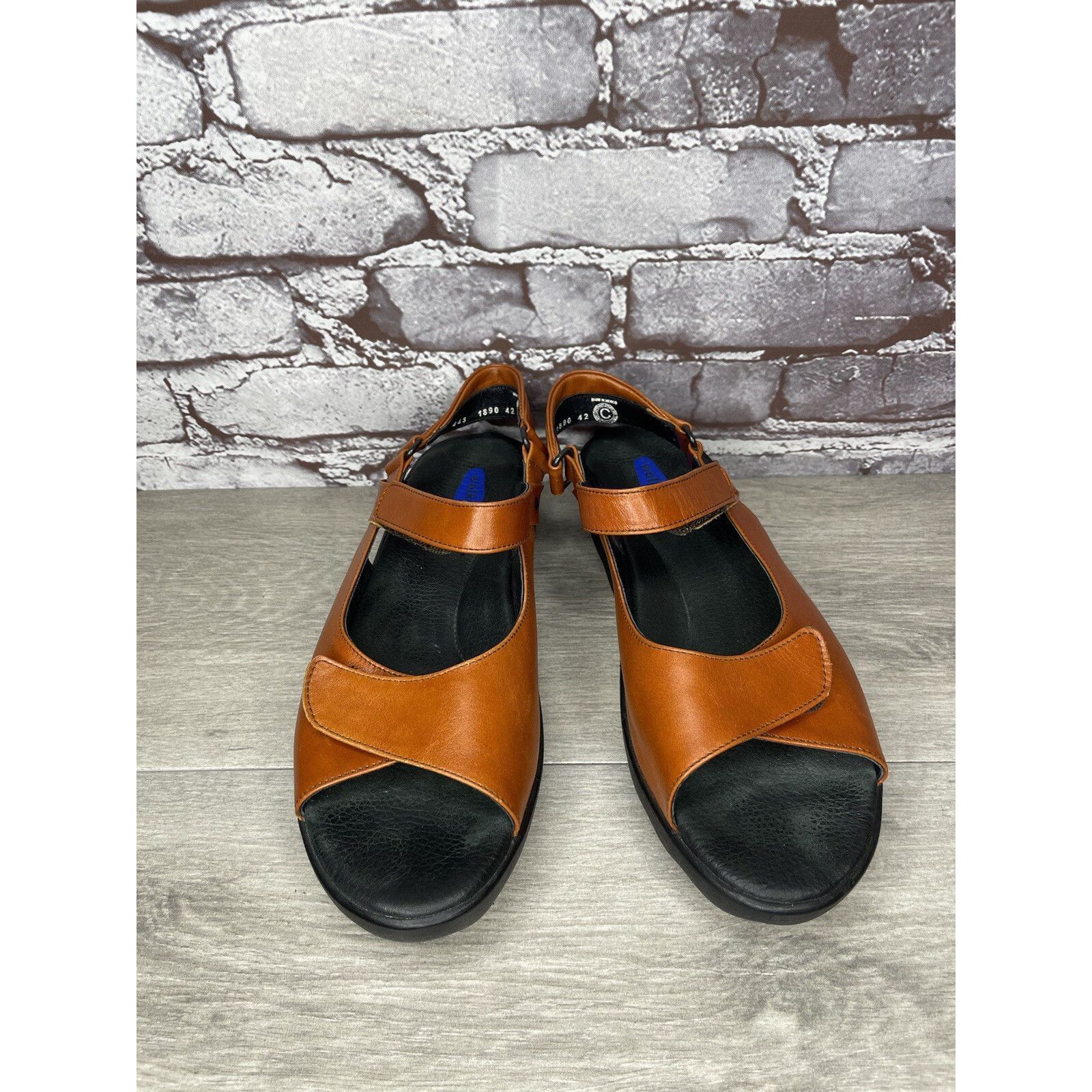 Other Wolky Brown Leather Strappy Comfort Wedge Ankle Strap Sandal Size US 11 / IT 41 - 4 Thumbnail