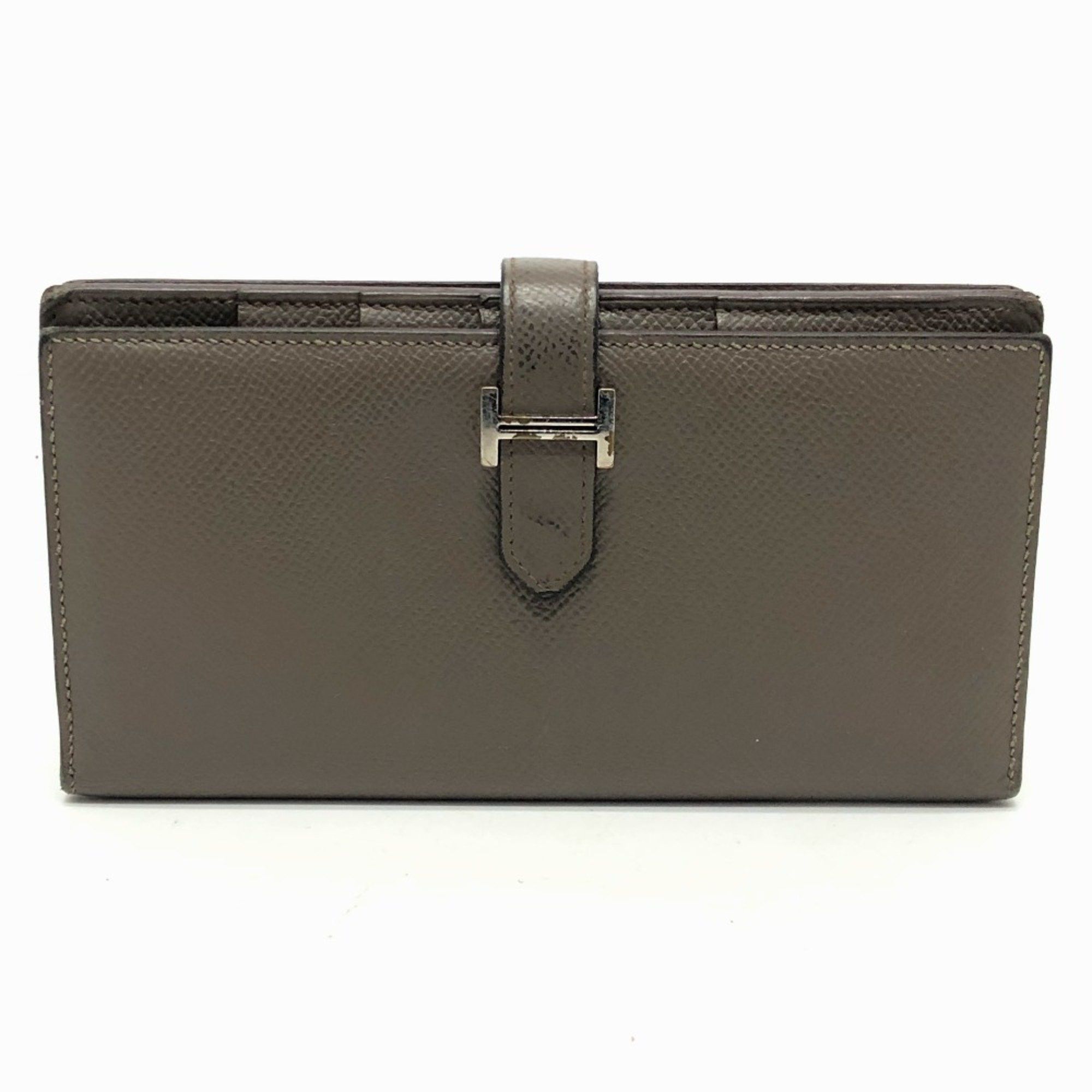 Hermes Hermes HHardware Two fold Long Wallet Etain Gray Based Size ONE SIZE - 1 Thumbnail