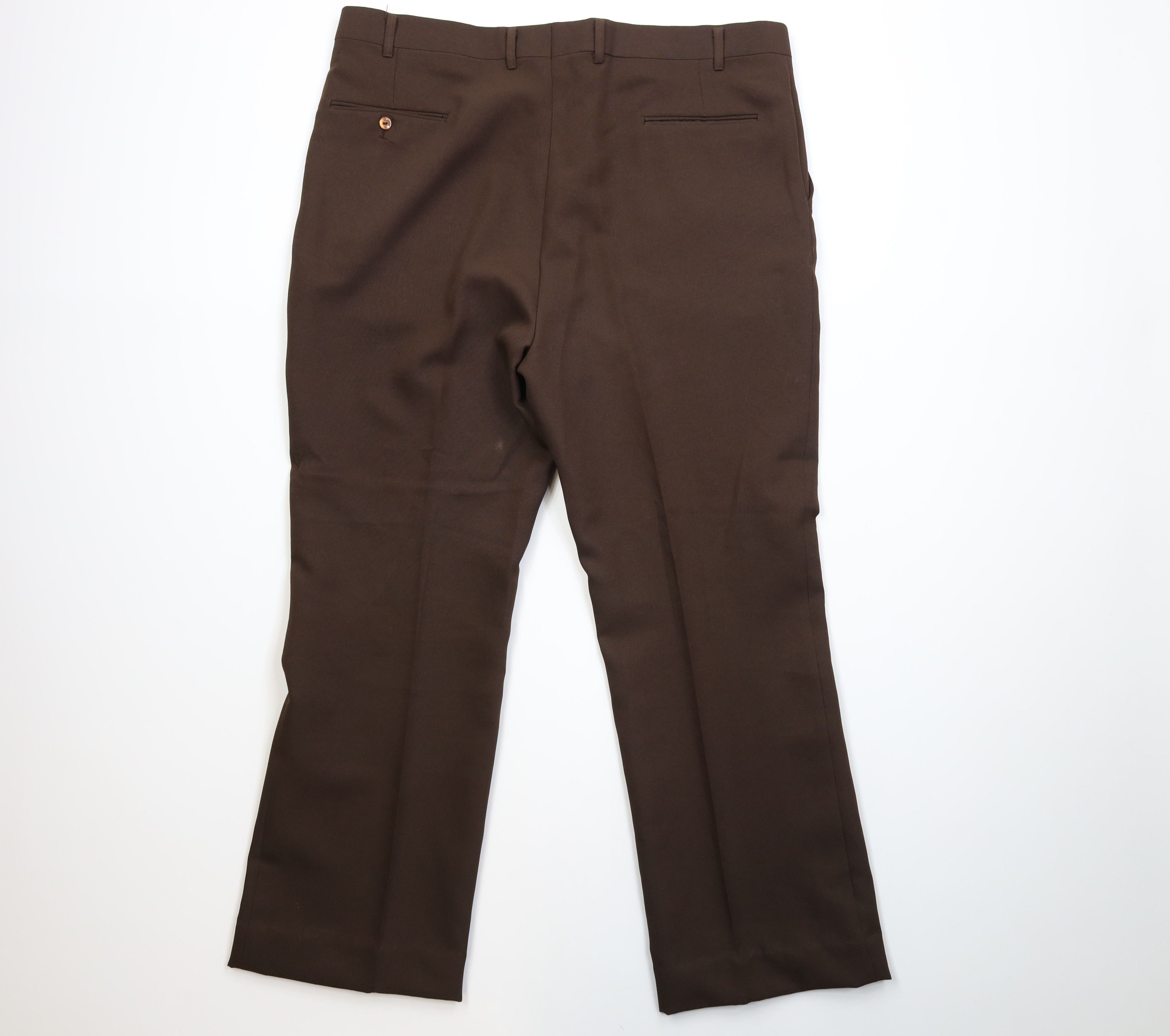 Vintage Vintage 70s Streetwear Flared Wide Leg Chino Pants Brown USA Size US 40 / EU 56 - 10 Thumbnail