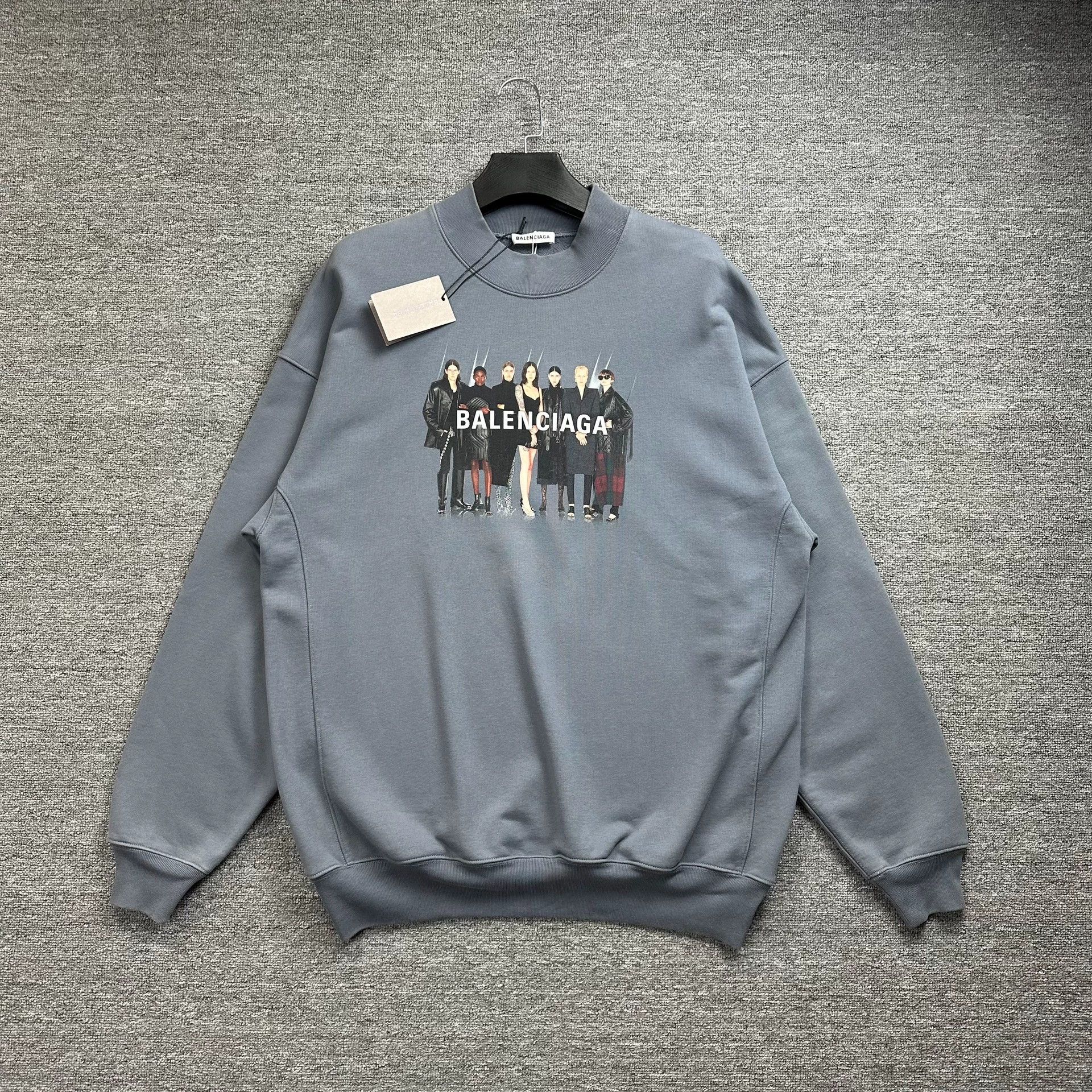 Balenciaga Balenciaga Haze Blue Portrait Hoodie Size US S / EU 44-46 / 1 - 1 Thumbnail