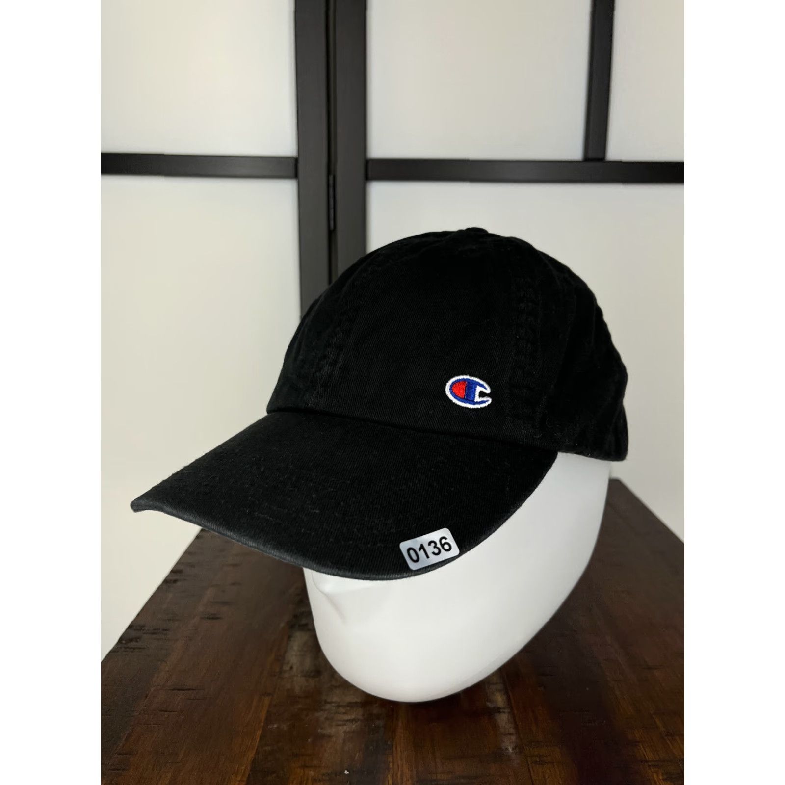 Champion Champion Hat Cap Strap Back Adult One Size Black Embroidered 100% Cotton Golf Hat/Cap Vintage No N/A Size ONE SIZE - 4 Thumbnail