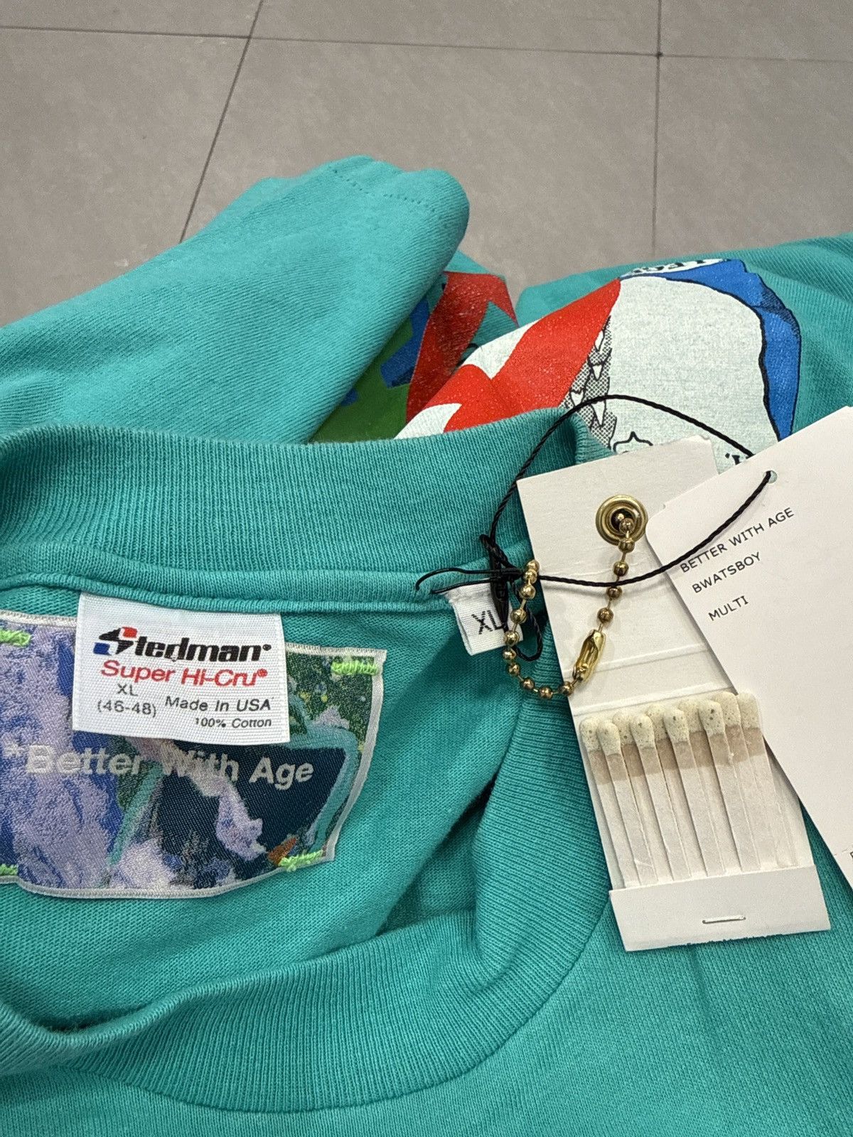 Better With Age BWA Save Your Children T-Shirt Teal Size US XL / EU 56 / 4 - 3 Thumbnail