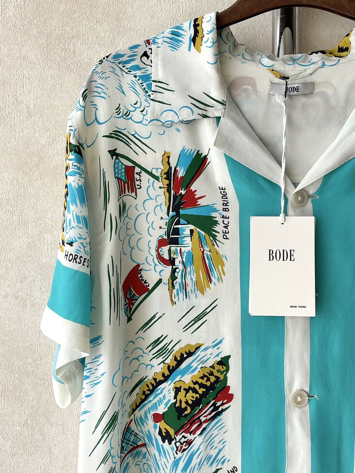 Bode BODE SS23 Niagara Souvenir SS Silk Shirt S/M - NWT Ltd Ed Size US M / EU 48-50 / 2 - 4 Thumbnail