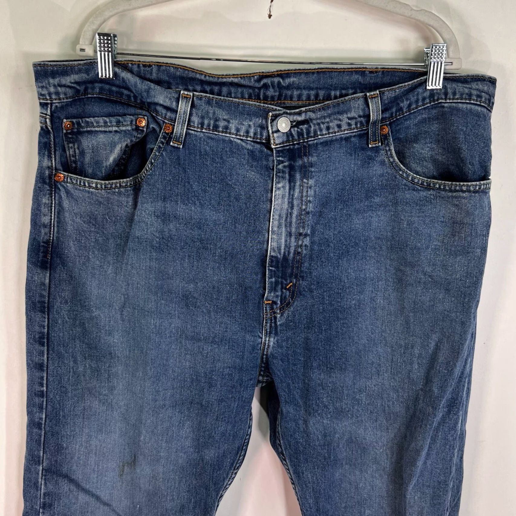 Levi's Levi's 505 Denim Jeans Mens Size 36 Blue Regular Fit Straight 36X29 Jean Size US 36 / EU 52 - 2 Thumbnail
