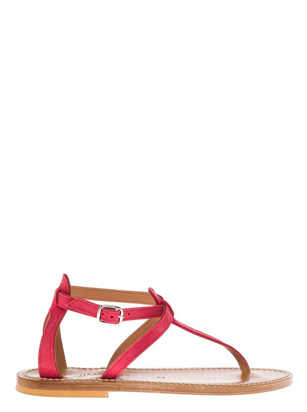 K.Jacques Pink Leather Sandals Size US 9 / IT 39 - 1 Thumbnail