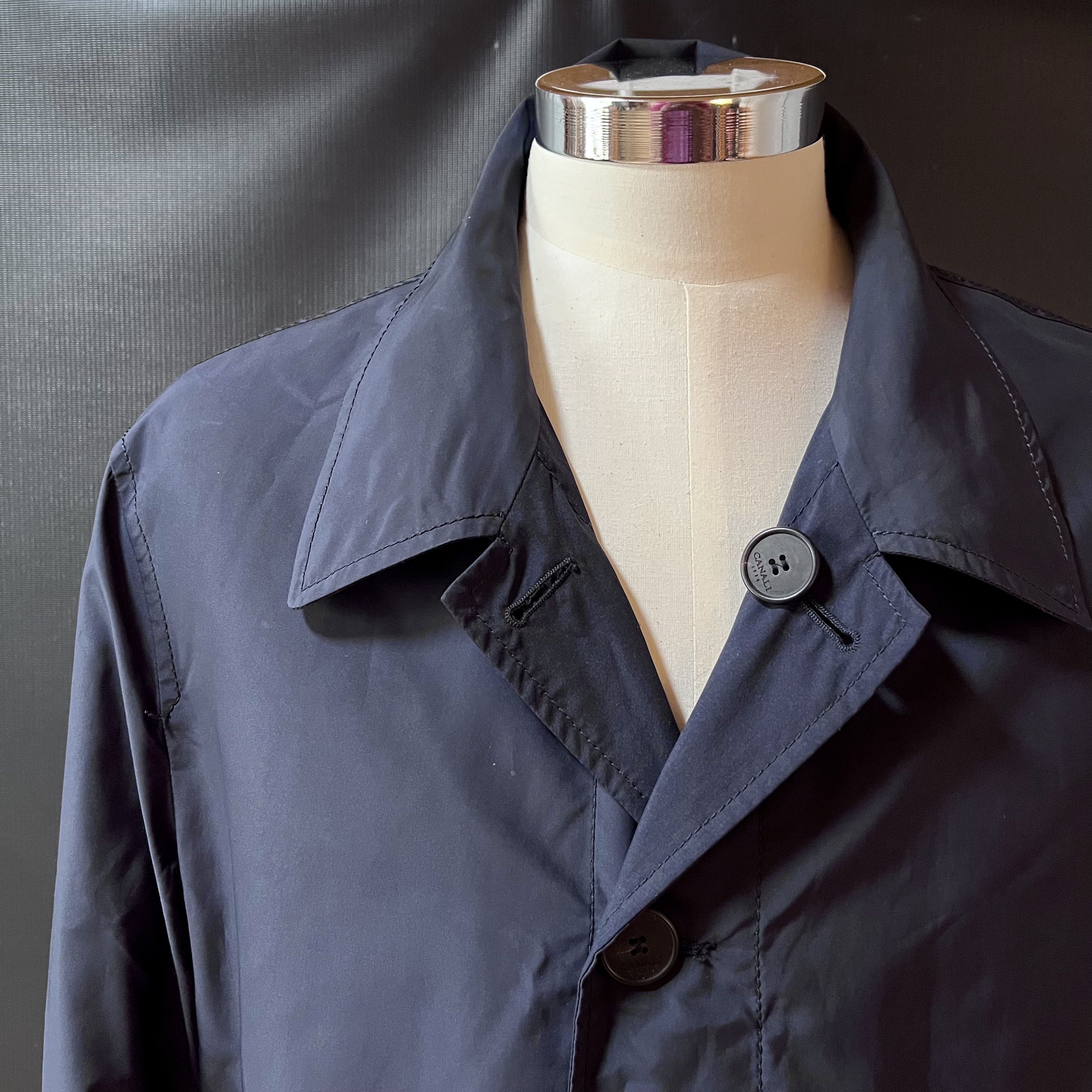 Canali Canali Reversible Wool Silk Commuter Coat Rain Tech Size US M / EU 48-50 / 2 - 5 Thumbnail