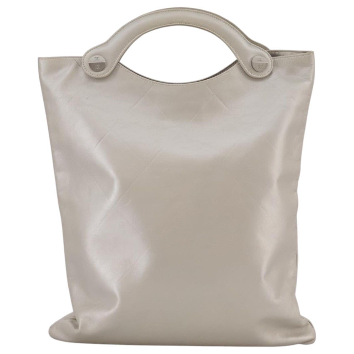 Chanel Grey Leather Handbag (Pre-Owned) Size ONE SIZE - 1 Thumbnail