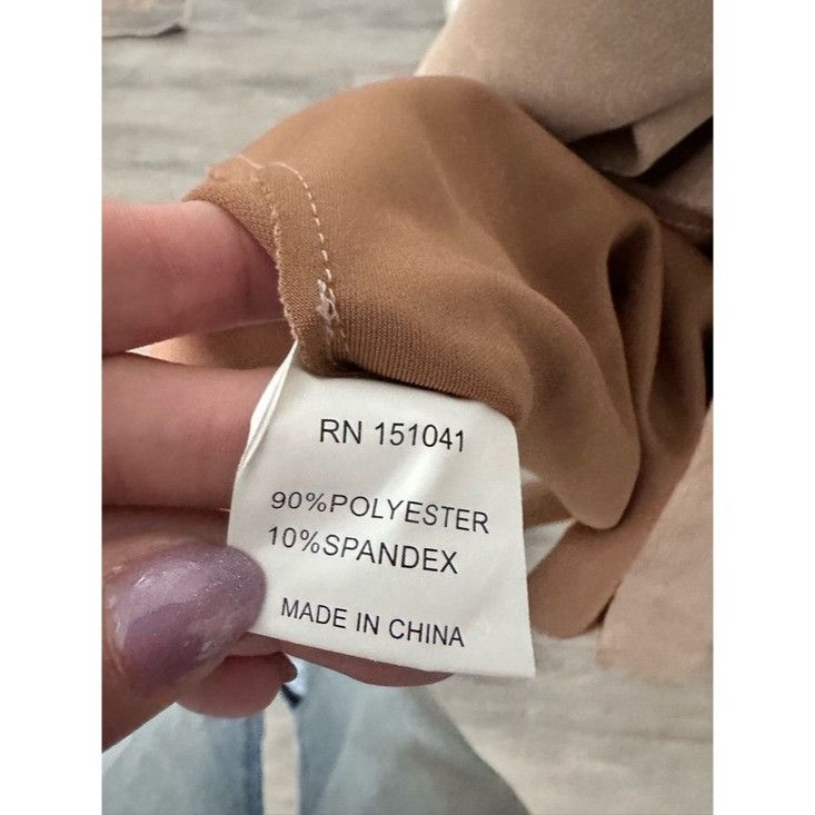 Other Few Moda Women’s Tan Long Faux Suede Trench Coat with Belt Size S / US 4 / IT 40 - 6 Thumbnail