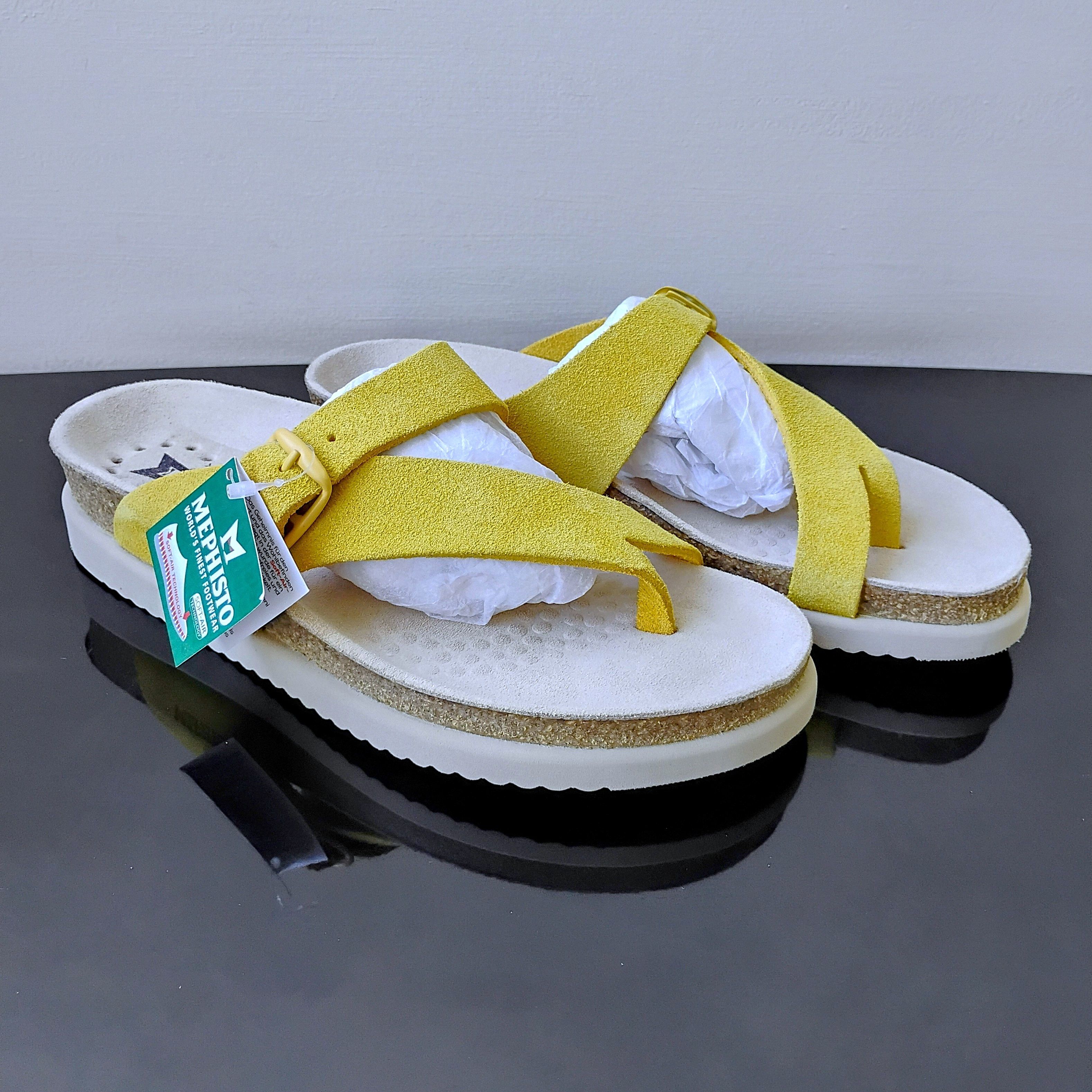 Mephisto Mephisto Women's Helen Toe Loop Sandal in Beautiful Yellow Size US 7 / IT 37 - 2 Thumbnail
