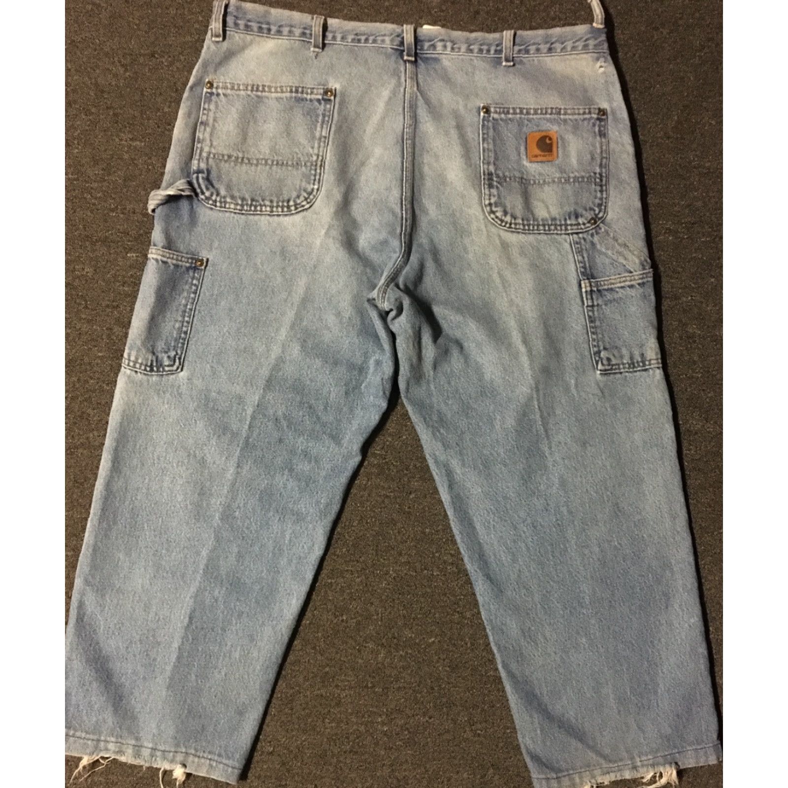 Carhartt VINTAGE Carhartt Jeans 42 Mens Denim 90s Grunge Distressed Double Knee USA Made Blue Western Trucker Work Destroyed Pants Size US 42 / EU 58 - 2 Thumbnail