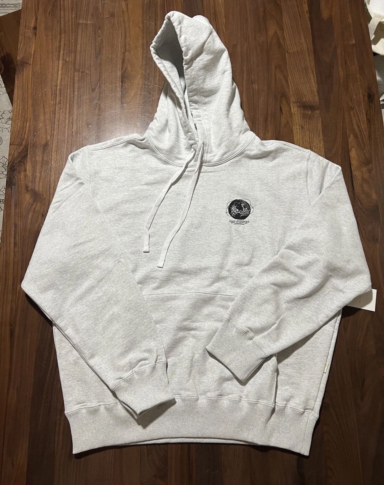 Aime Leon Dore ALD The '64 Hoodie Globe Unisphere Grey XL - Main Image