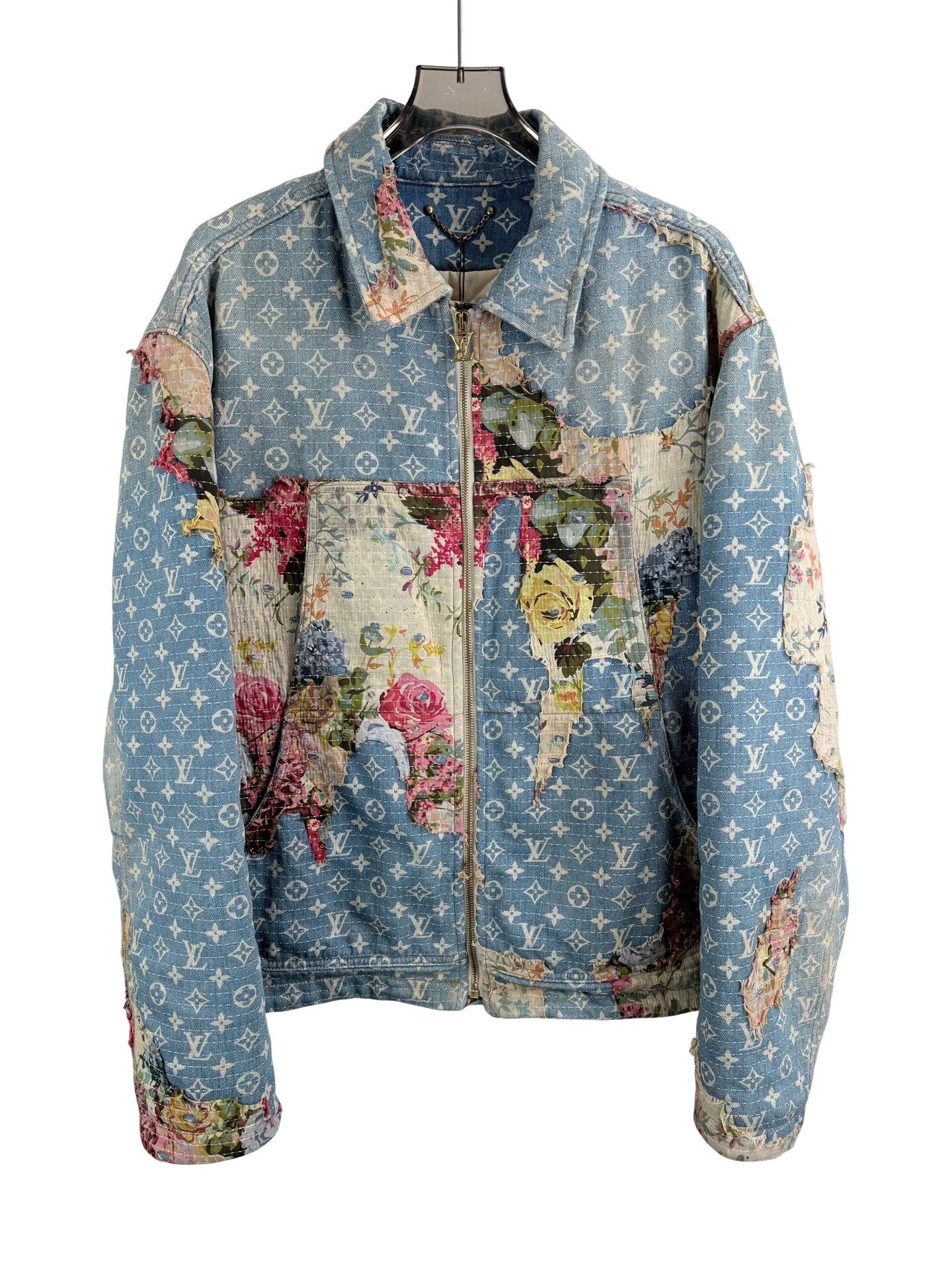 Louis Vuitton Louis Vuitton Floral Distressed Denim Jacket 50 Size US M / EU 48-50 / 2 - 1 Thumbnail