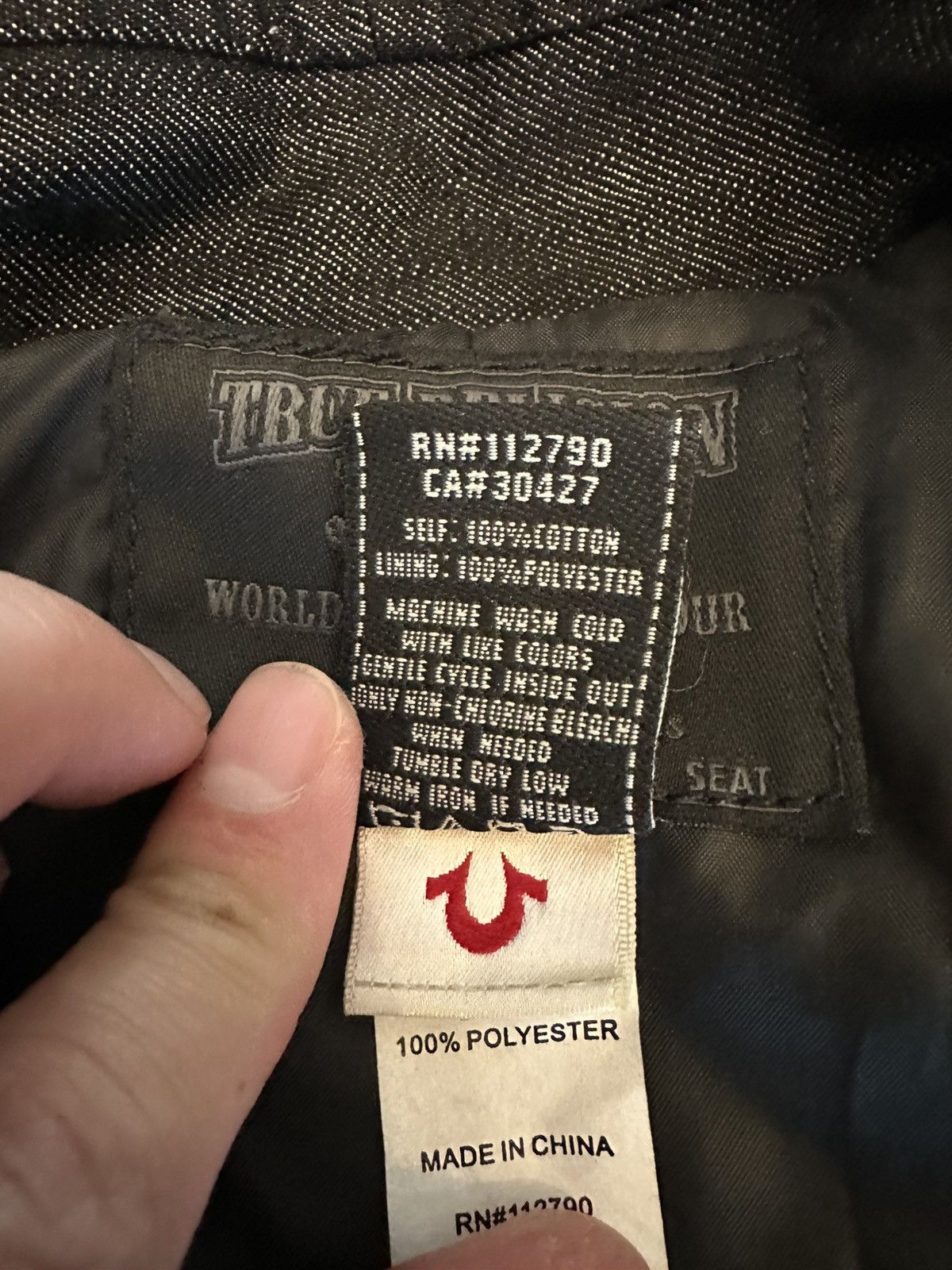 True Religion True Religion Women’s Moto Denim Jacket-Size Medium Size M / US 6-8 / IT 42-44 - 4 Thumbnail