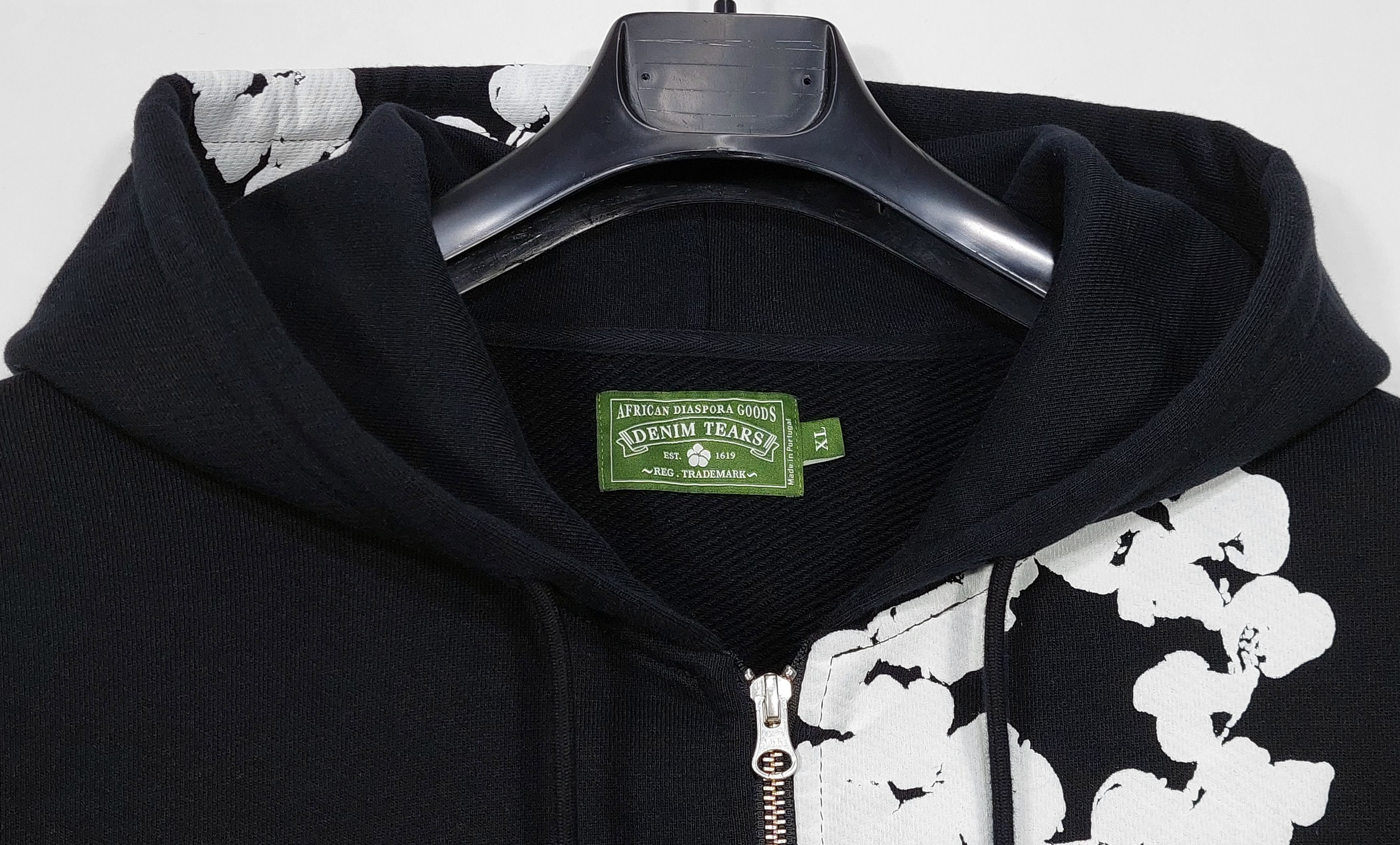 DENIM TEARS cotton wreath zip hoodie - black XL Size US XL / EU 56 / 4 - 2 Thumbnail