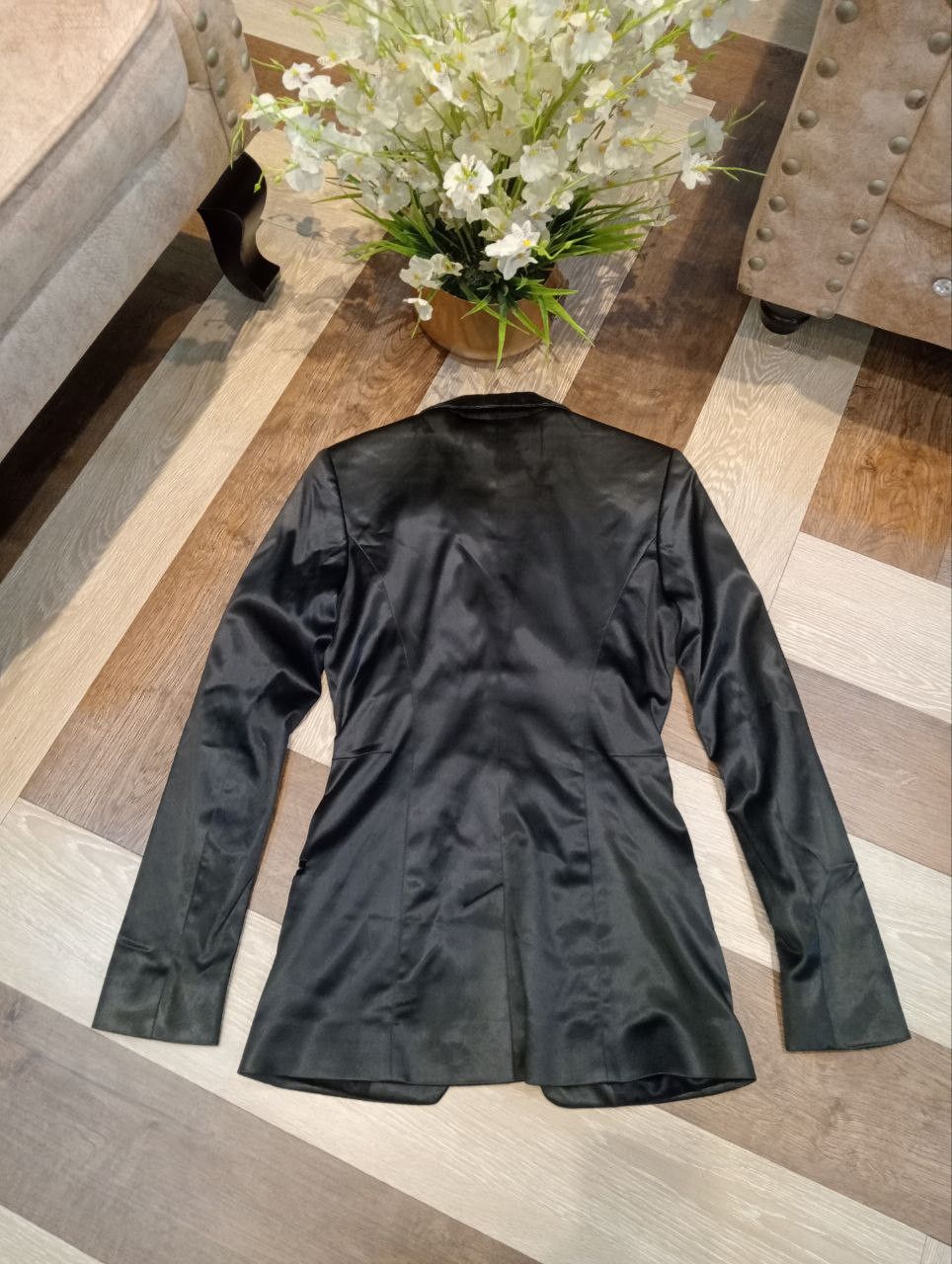 Haider Ackermann HAIDER ACKERMANN STRETCH ACTATE BLAZER - SIZE 34 BLACK Size XXS / US 00 / IT 34 - 12 Thumbnail