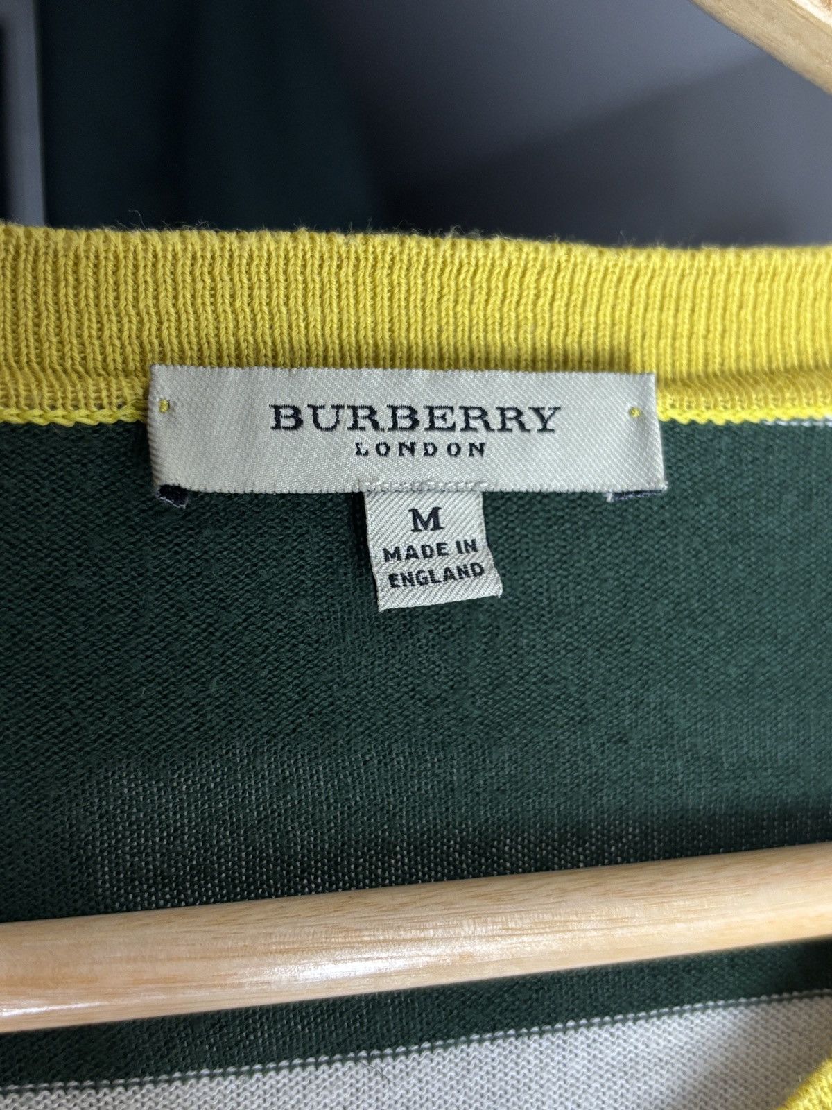 Burberry Vintage Striped Rugby Thin Sweater Old Money