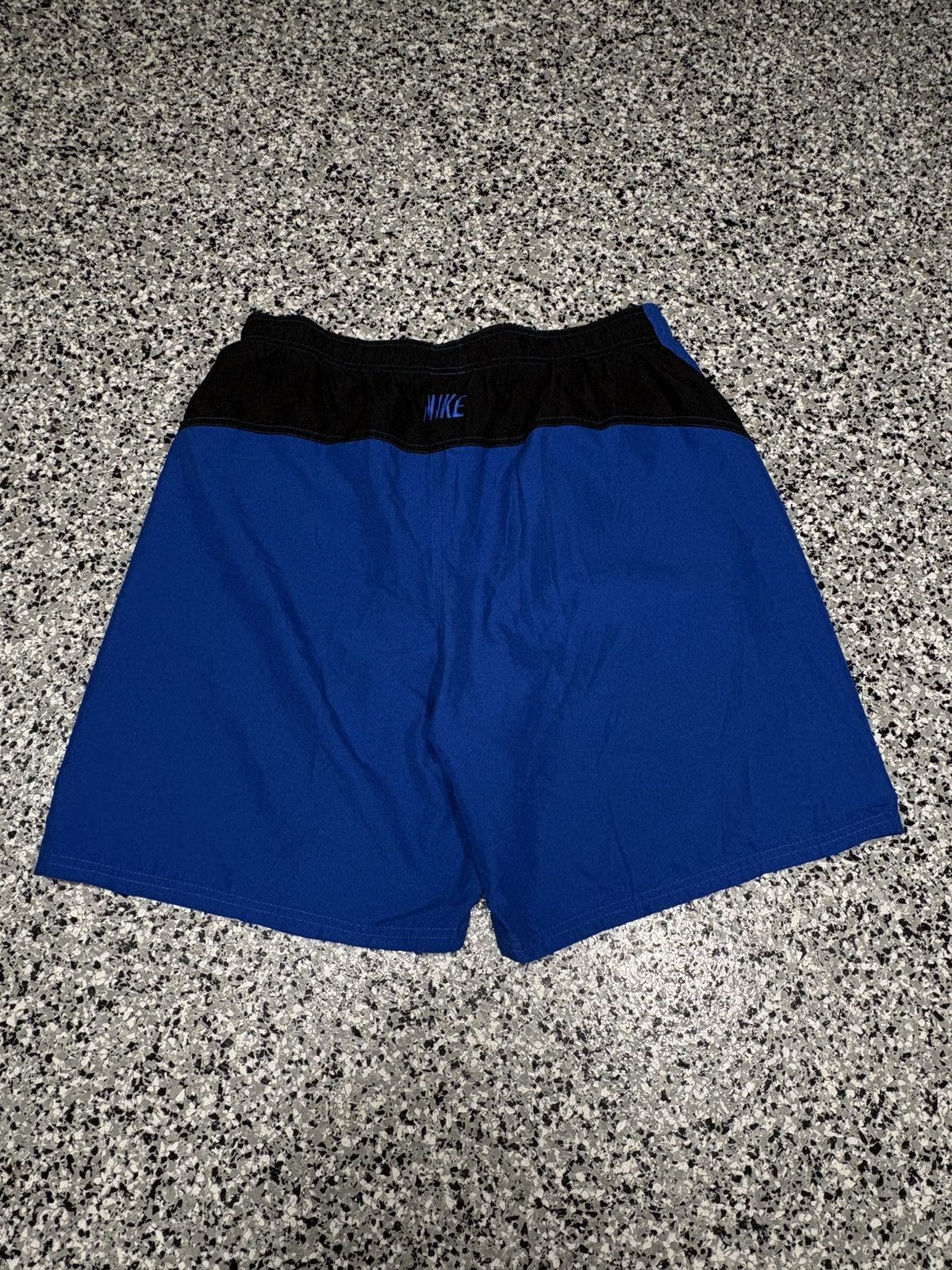 Nike Vintage 2000s Nike Blue/Black Nylon Swim Shorts Size XL Size US 36 / EU 52 - 2 Thumbnail