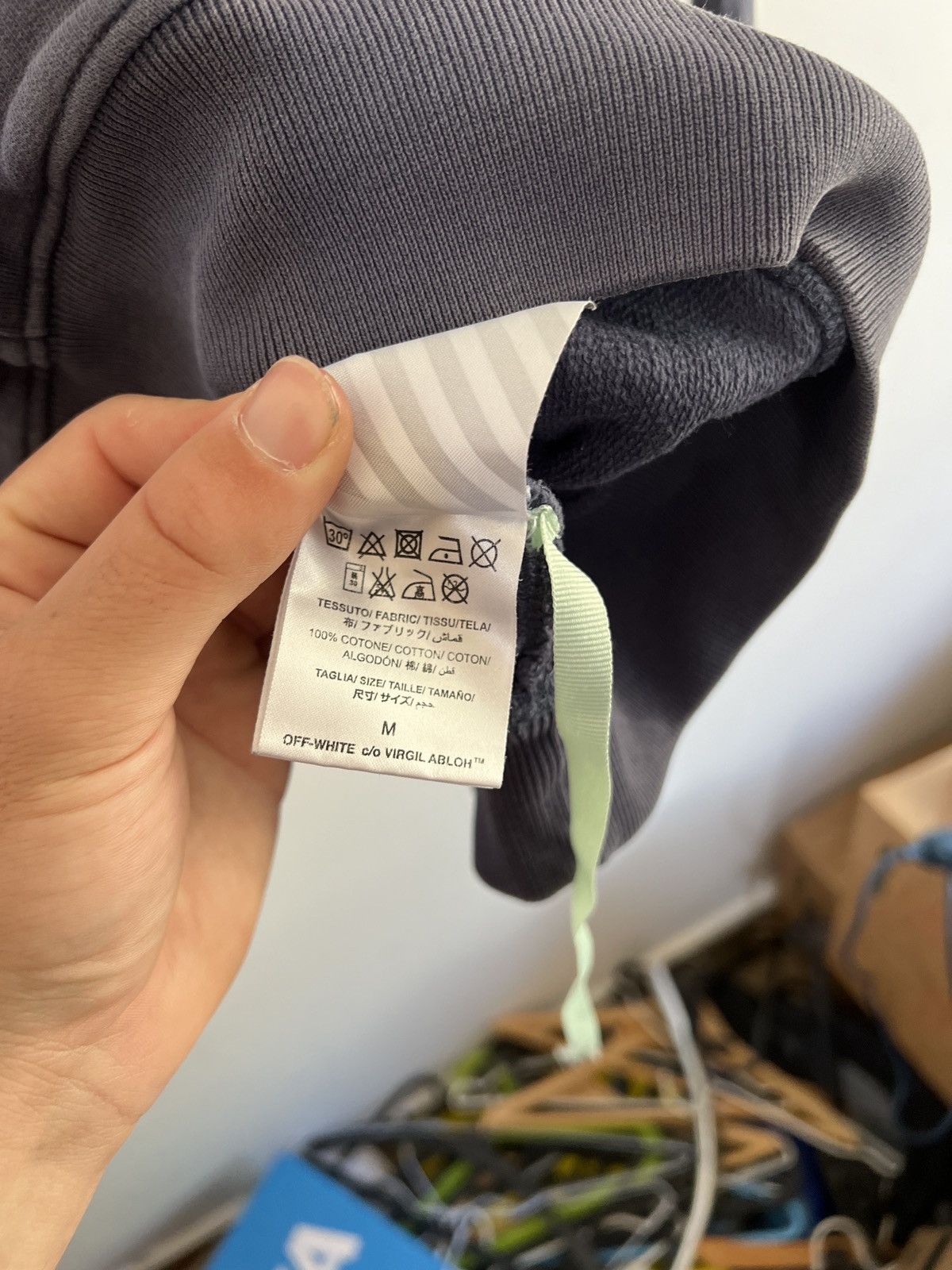 Off-White Off white blue Caravaggio hoodie Size US M / EU 48-50 / 2 - 14 Thumbnail