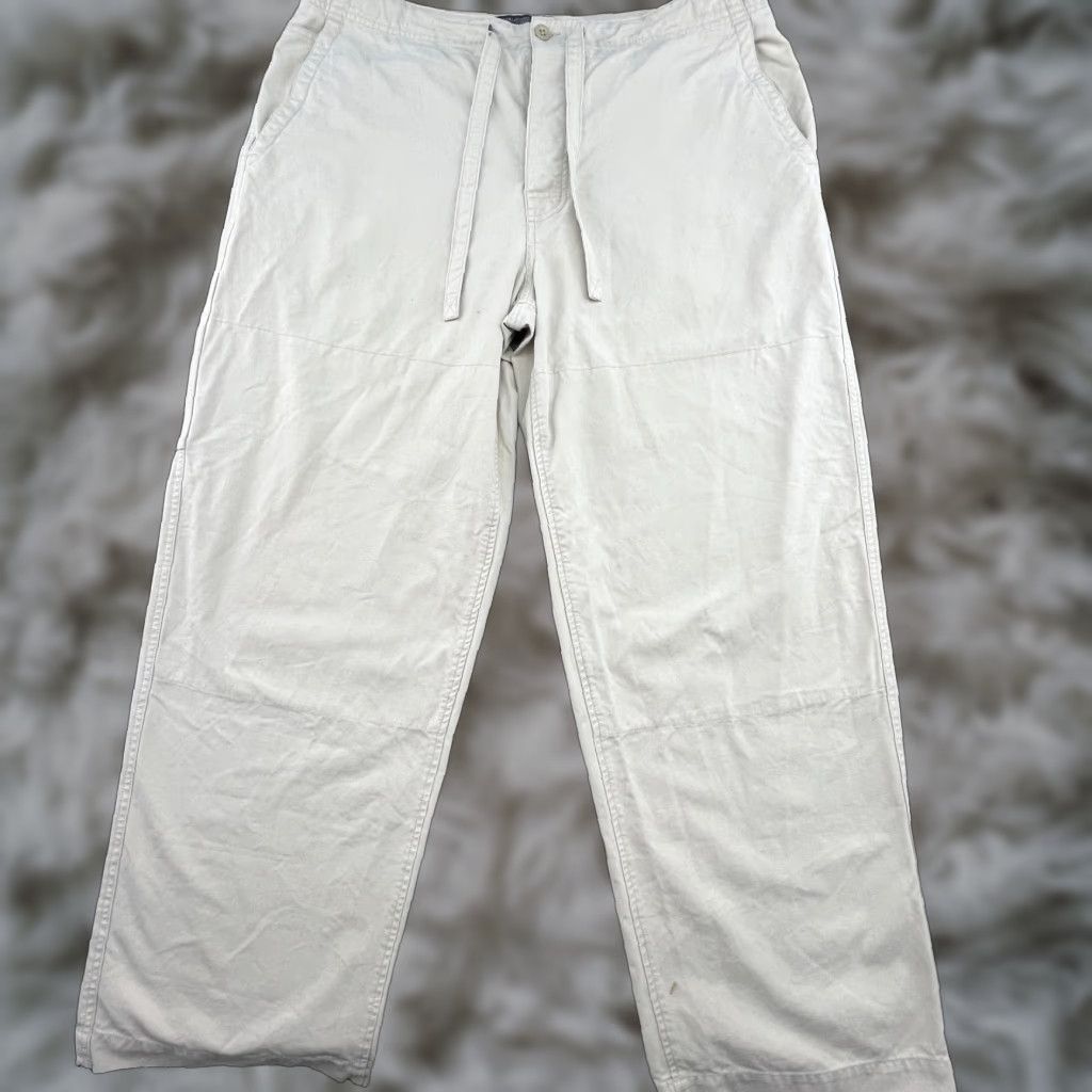 Abercrombie & Fitch VINTAGE Abercrombie & Fitch Paratroops Mens Cargo Pants Beige XL Drawstring Baggy Pants Mens XL Beige Cargo Size US 36 / EU 52 - 1 Thumbnail