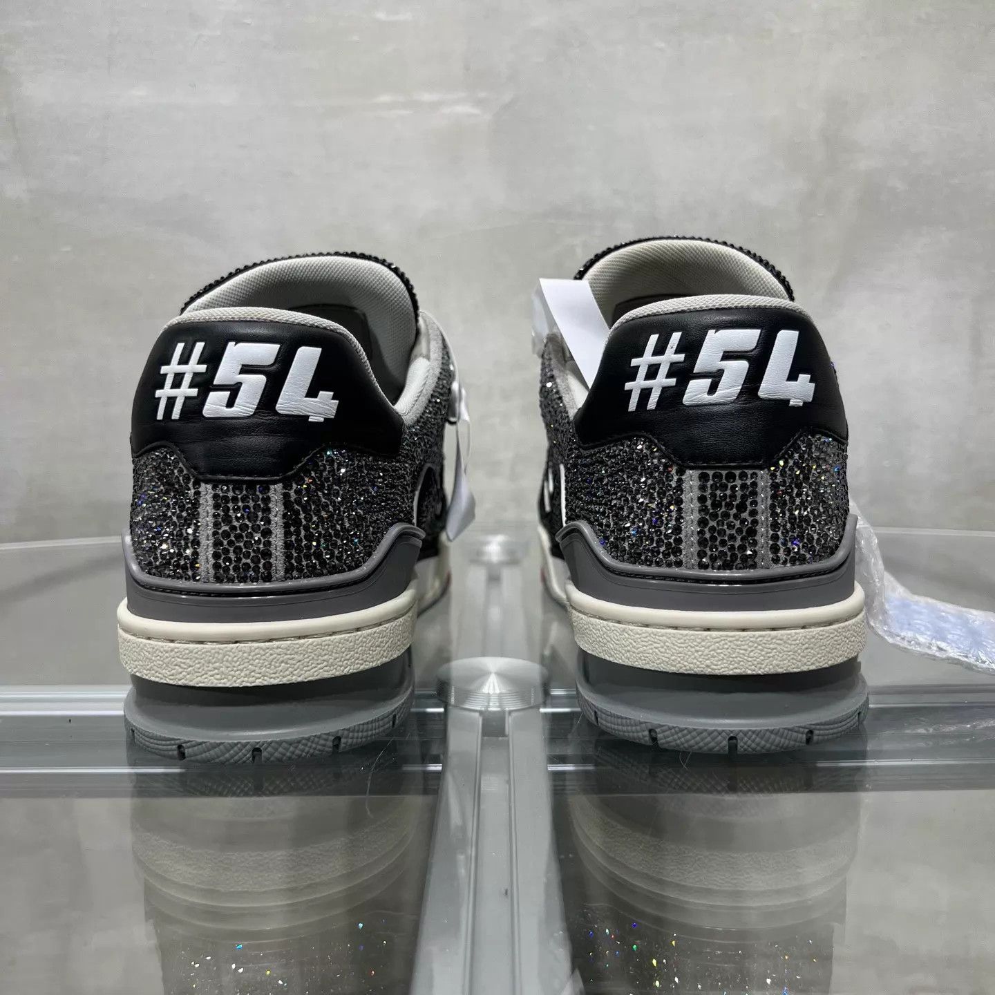 Louis Vuitton LV Trainer Pave Diamond Black Cement UK8/42 Size US 9 / EU 42 - 6 Thumbnail