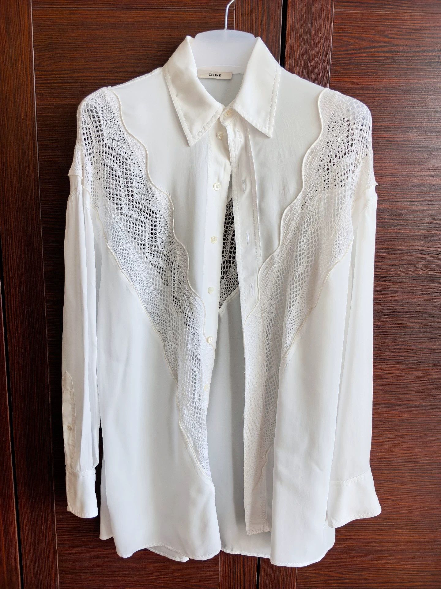 Celine Celine White Shirt Women's 36 Regular Fit Minor Flaw Hot Item Size XS / US 0-2 / IT 36-38 - 1 Thumbnail