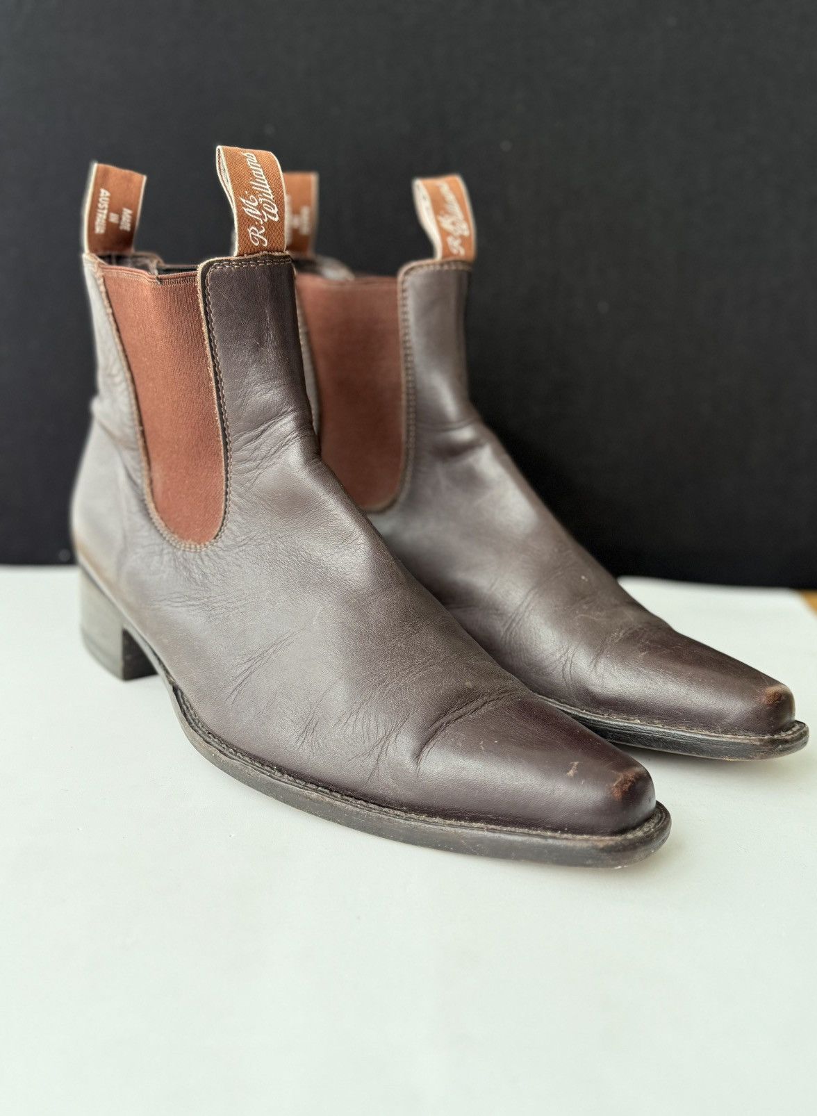 R.M. Williams RM Williams Millicent, Brown leather Chelsea Boots Size 10 Size US 10 / EU 43 - 1 Thumbnail